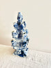 blue and white tulipiere vase top view