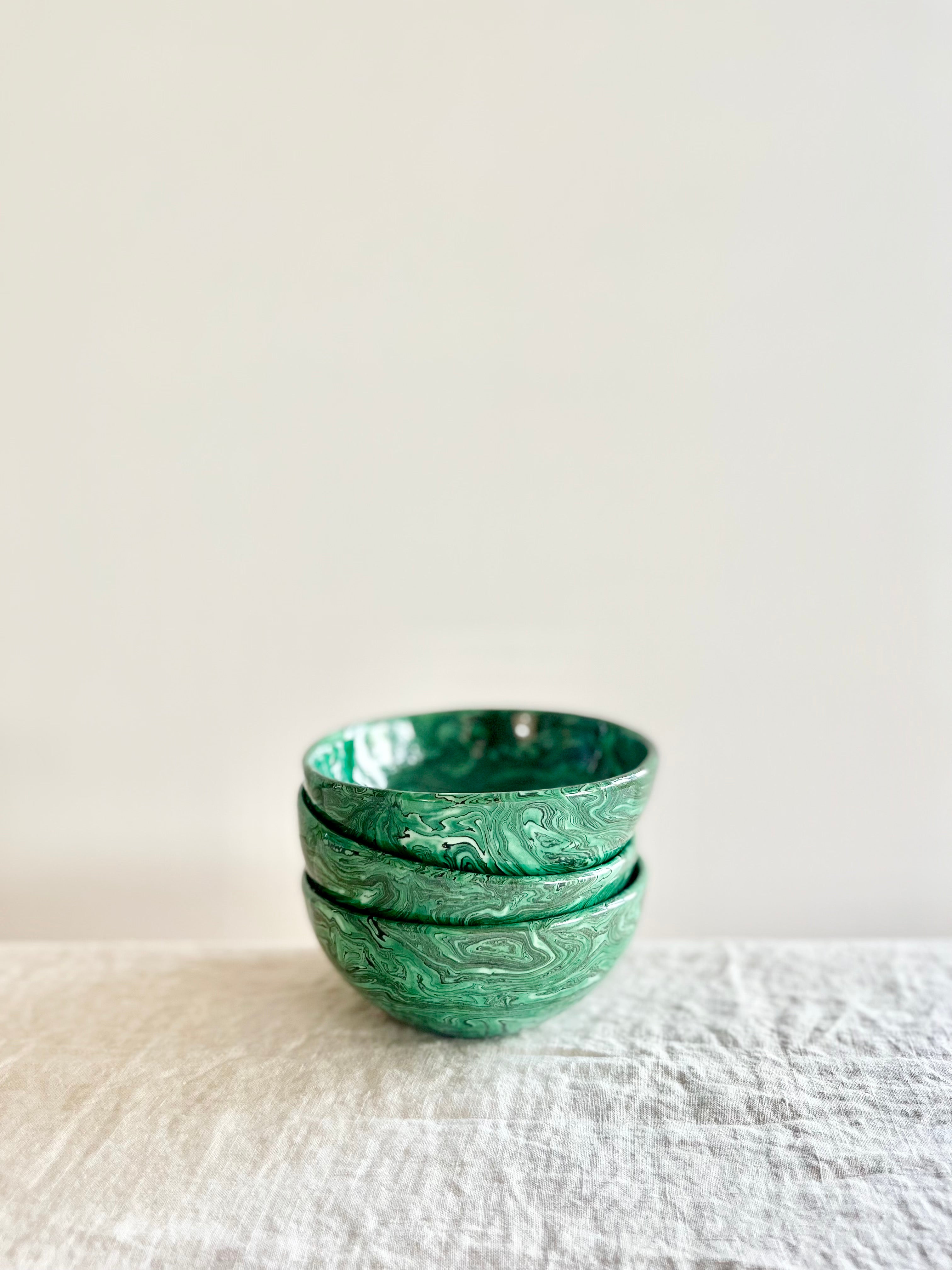 Terre Mêlée Finger Bowl -  4"- Malachite