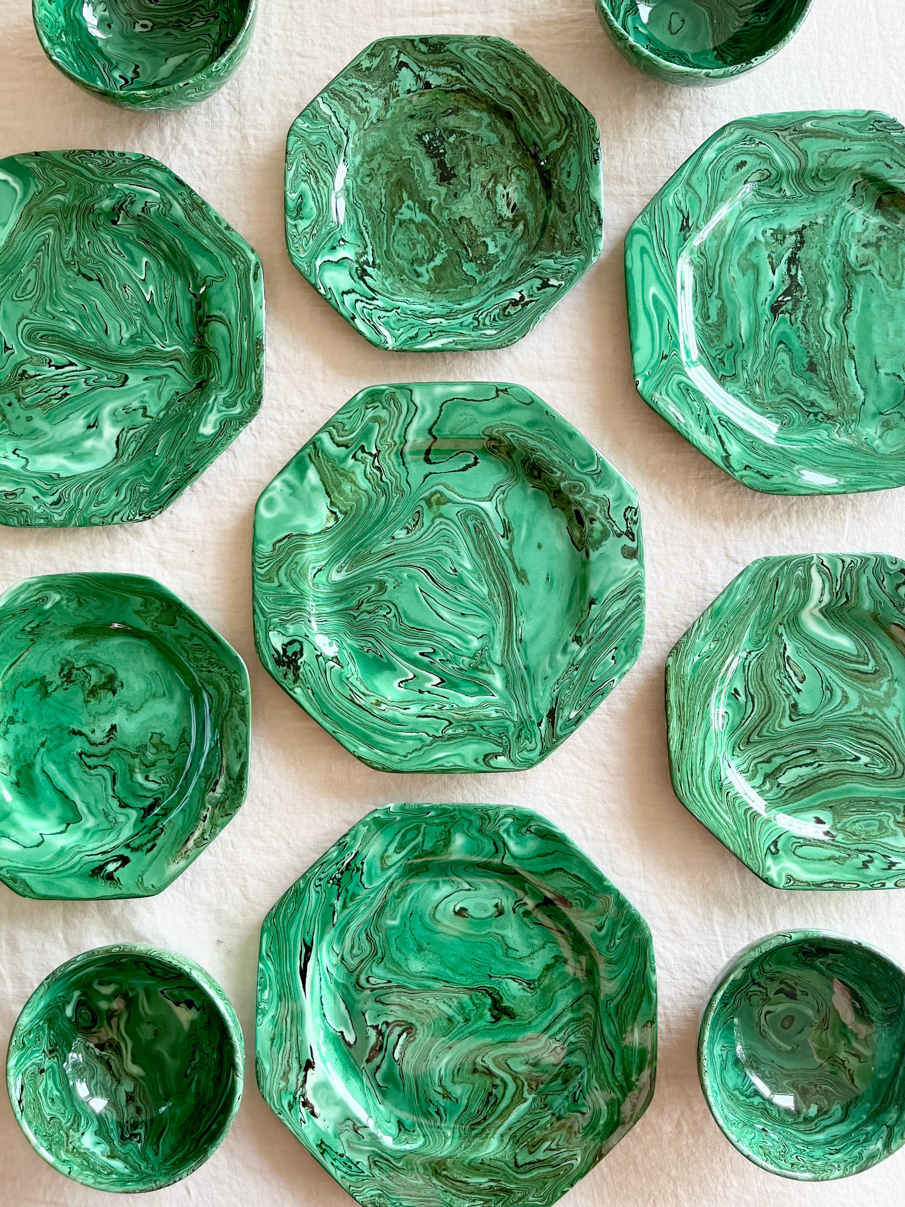 Terre Mêlée Finger Bowl -  4"- Malachite