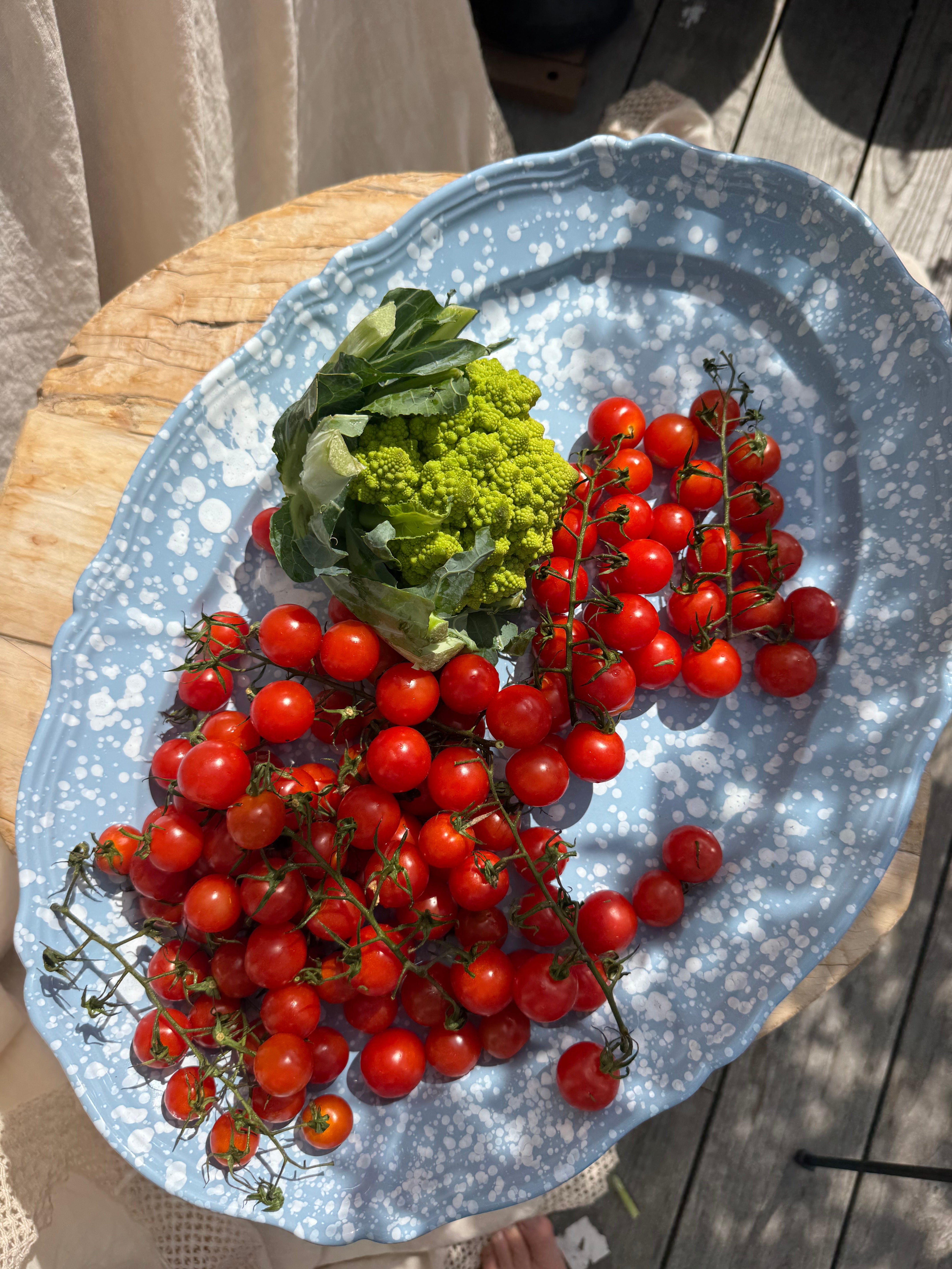 Pompeii Oval Platter - Sky 20"