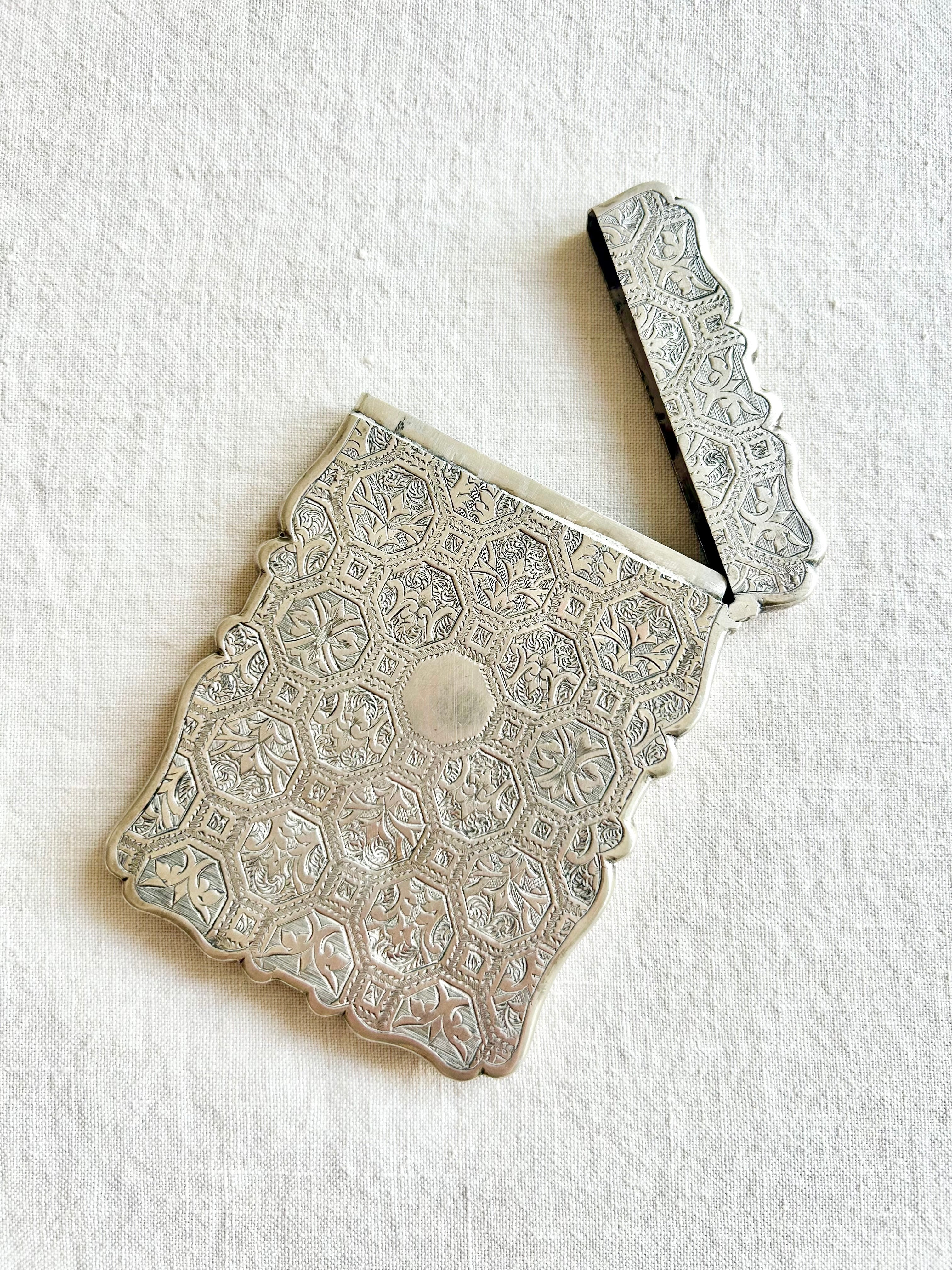 Historic Victorian Silver Card Case