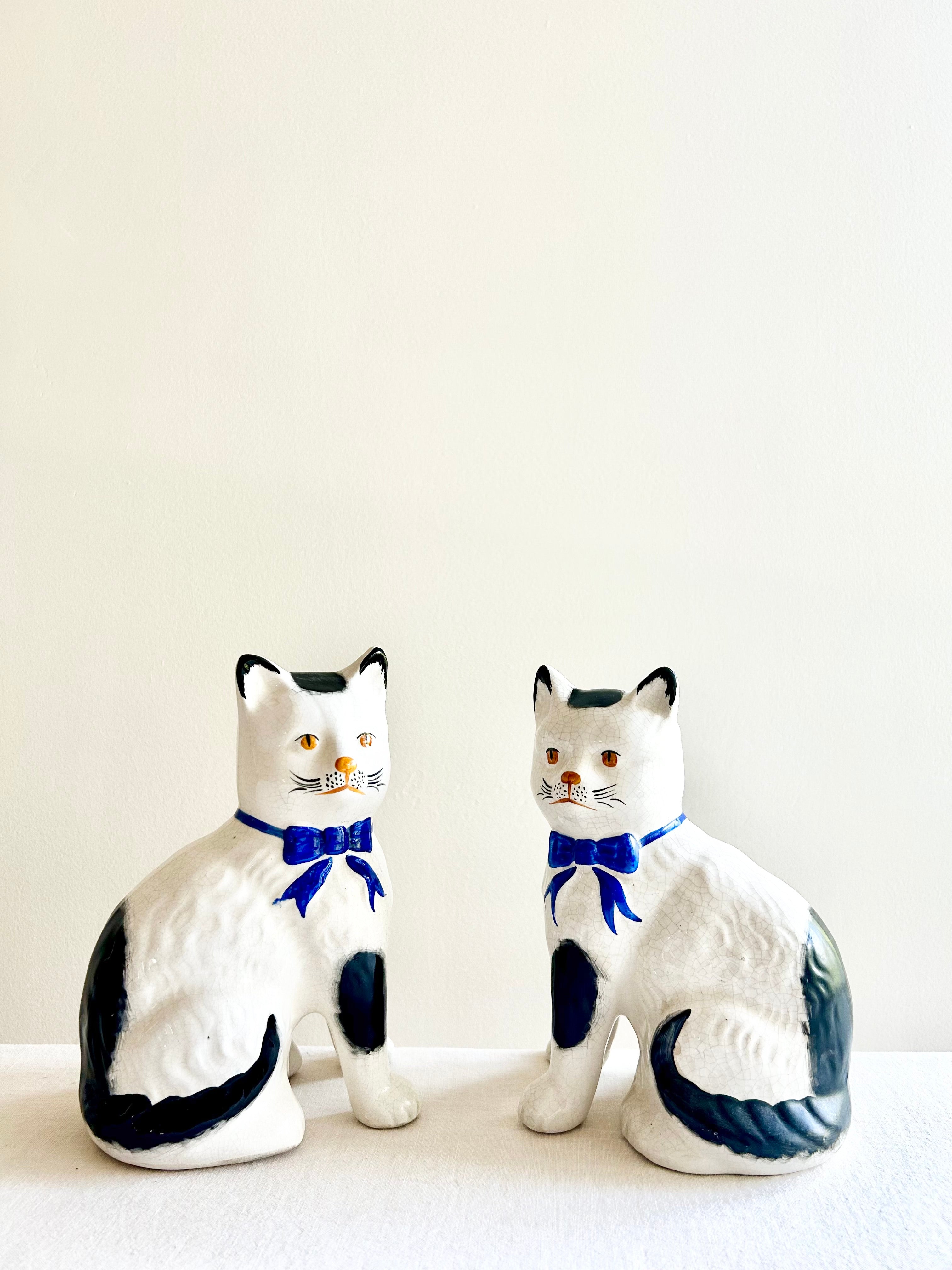 Historic Staffordshire Kitties Pair