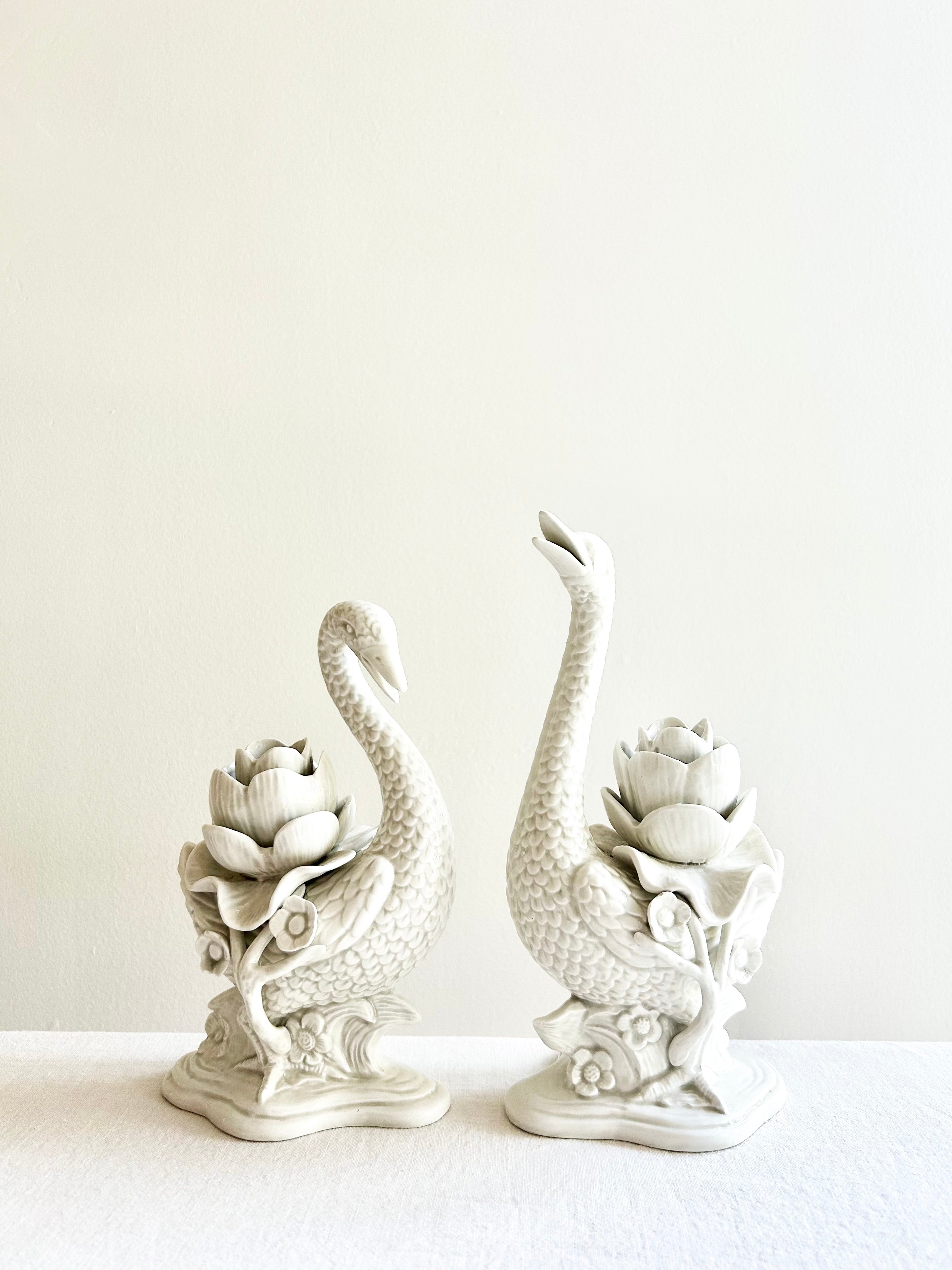 Historic Swan Candleholders