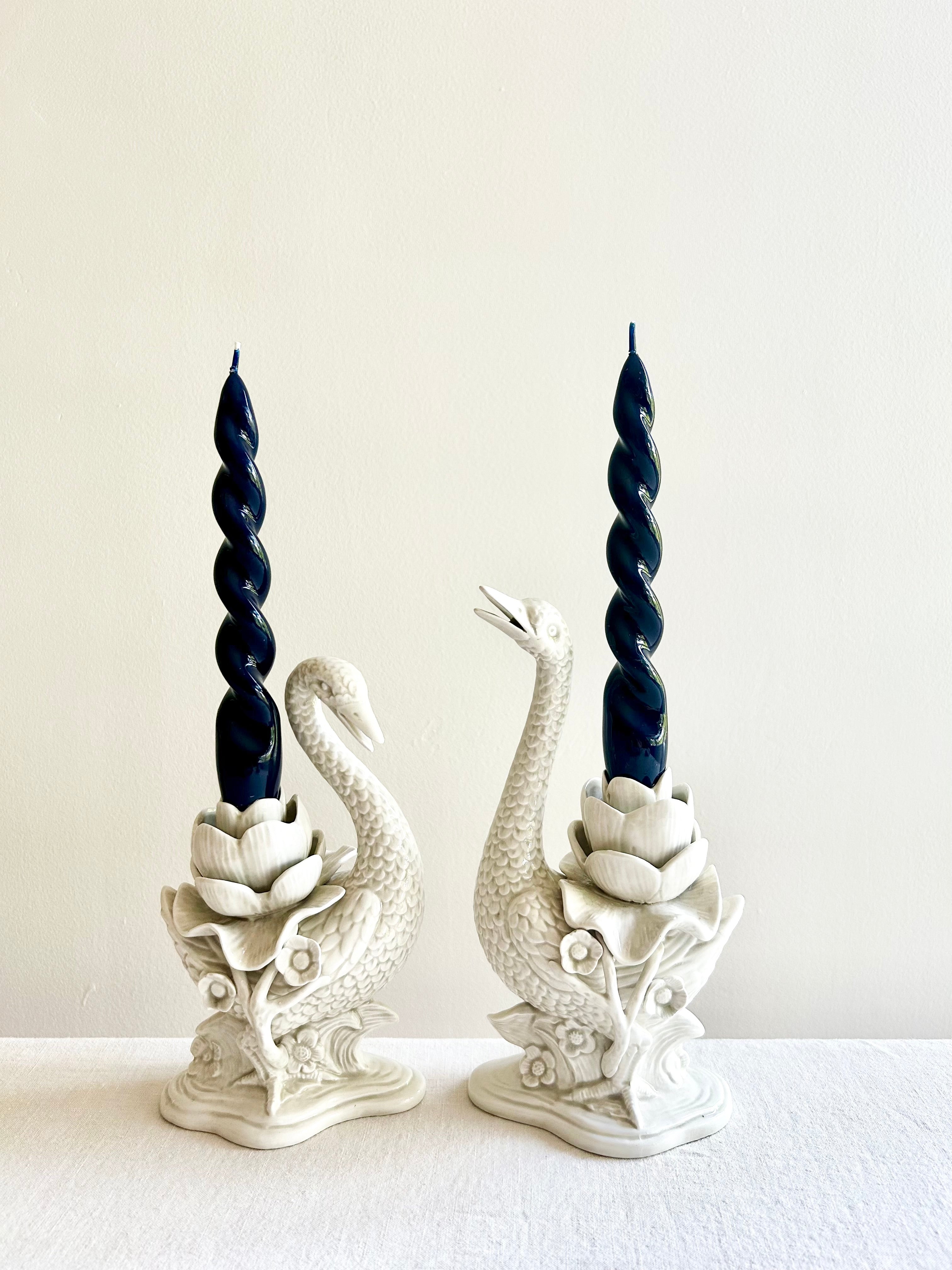 Historic Swan Candleholders