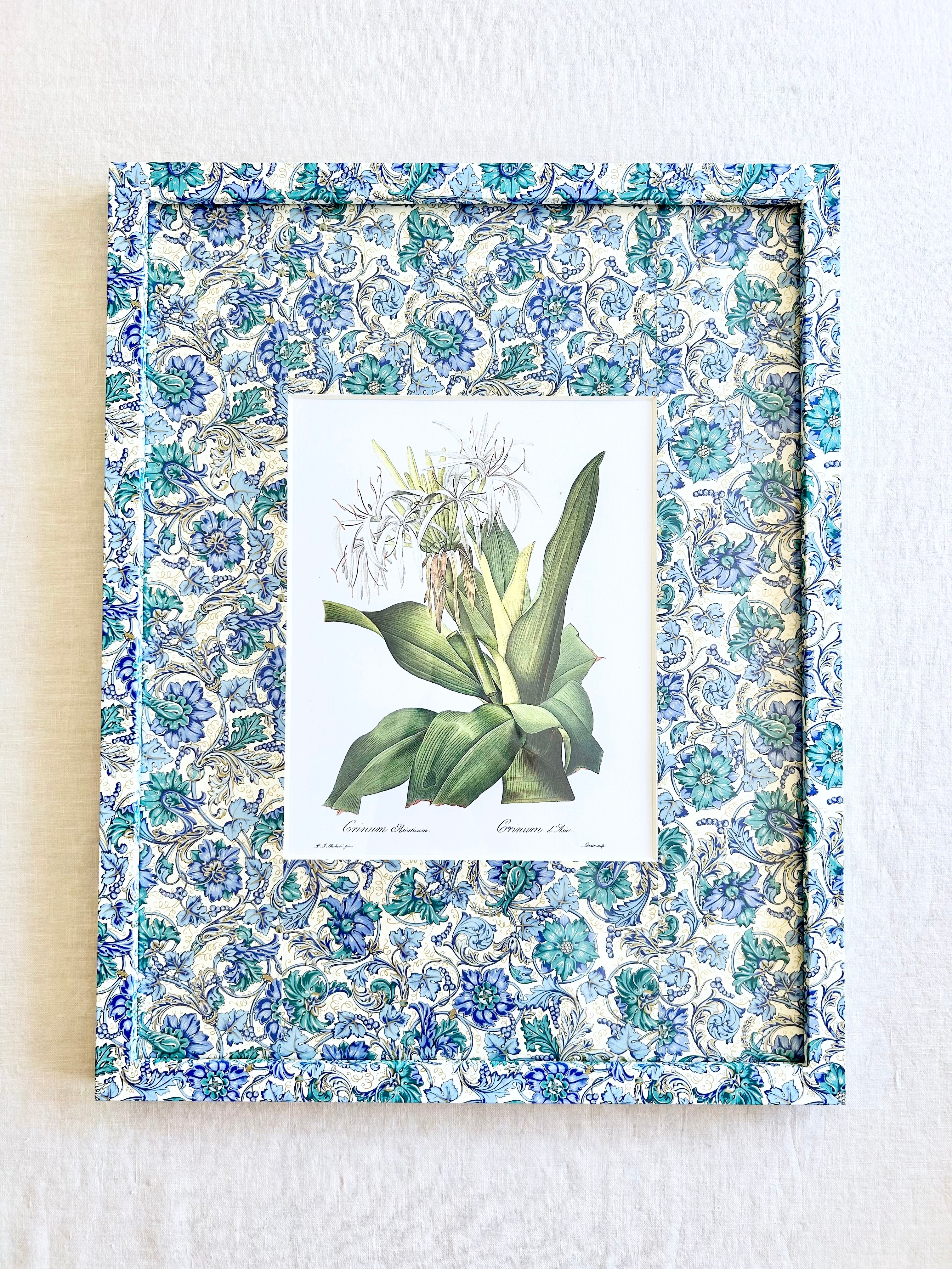 Frame  15 x 19" - Blue Chintz I