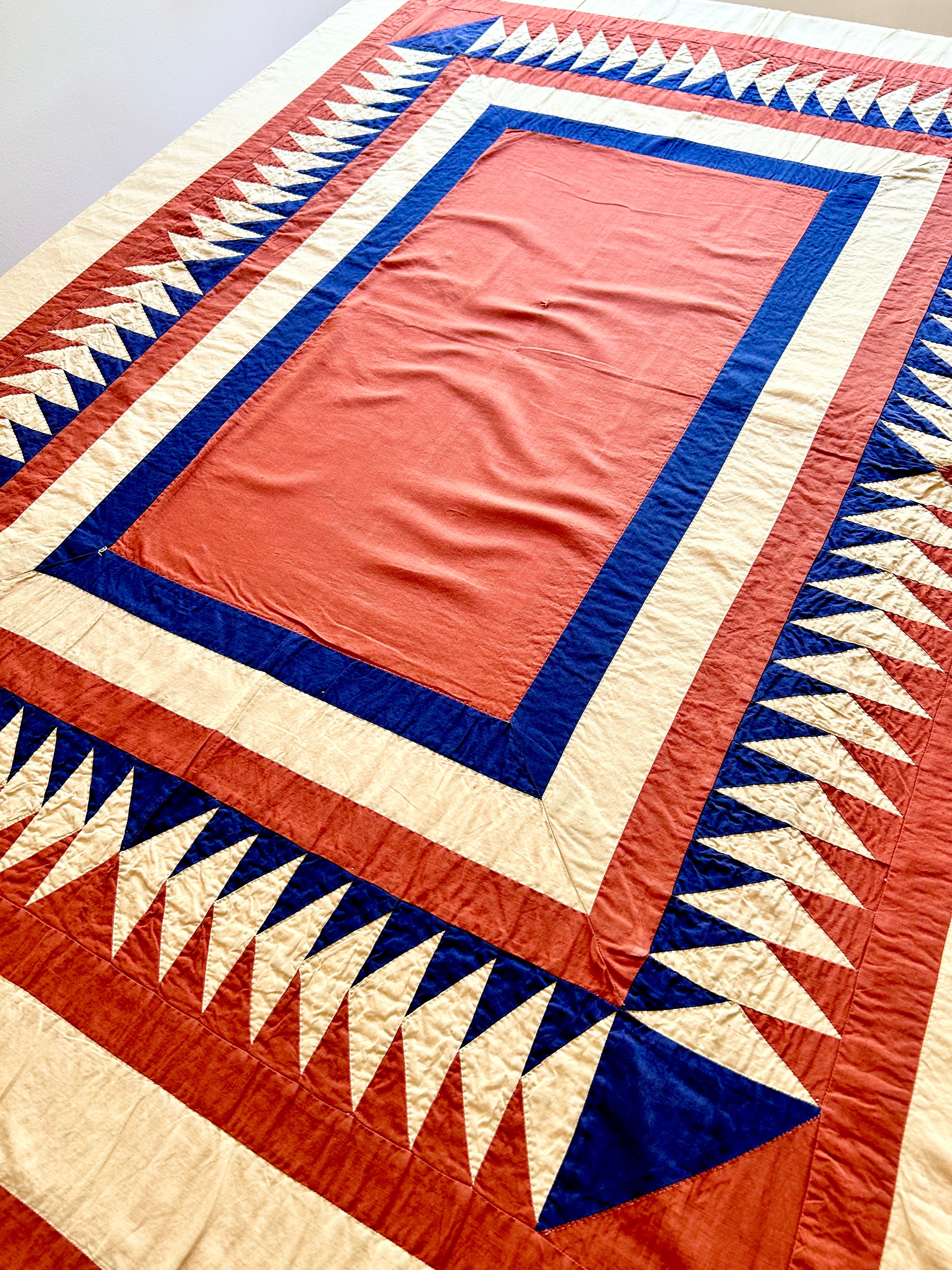 Historic Flying Geese Quilt 19th C.