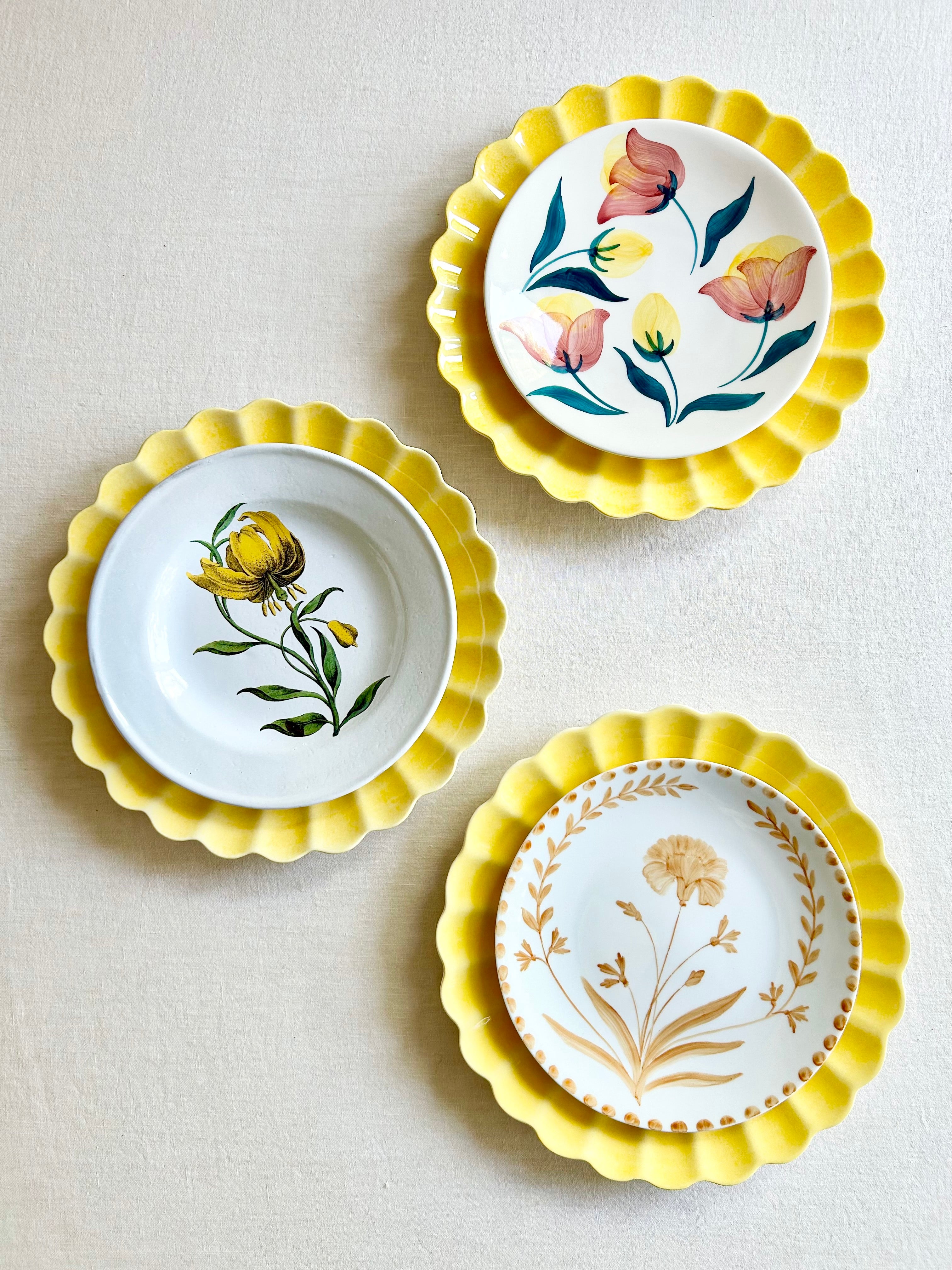 Blossom Salad Plate - ROSE- S/4