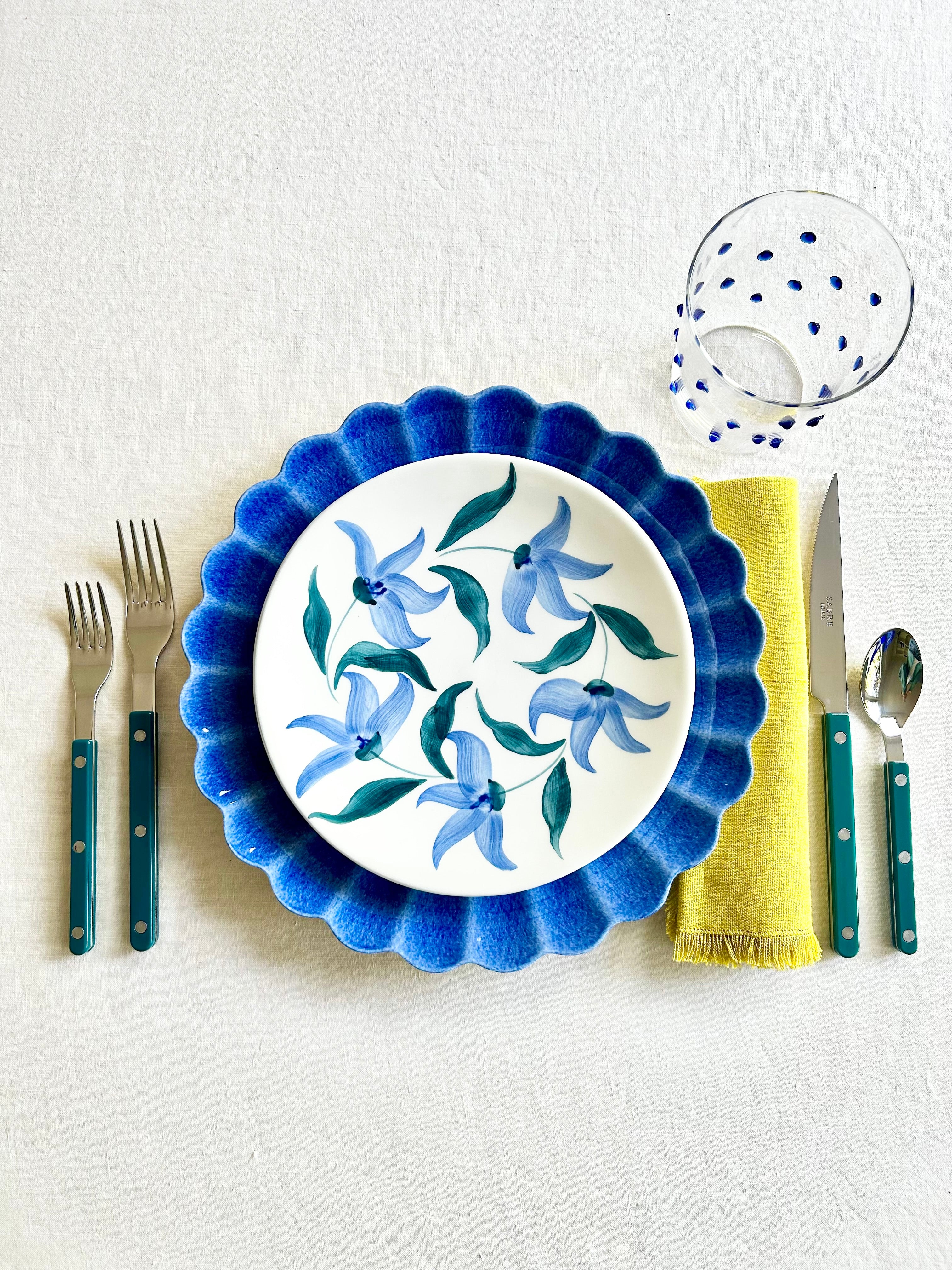 Oyster Dinnerware - Indigo - S/4