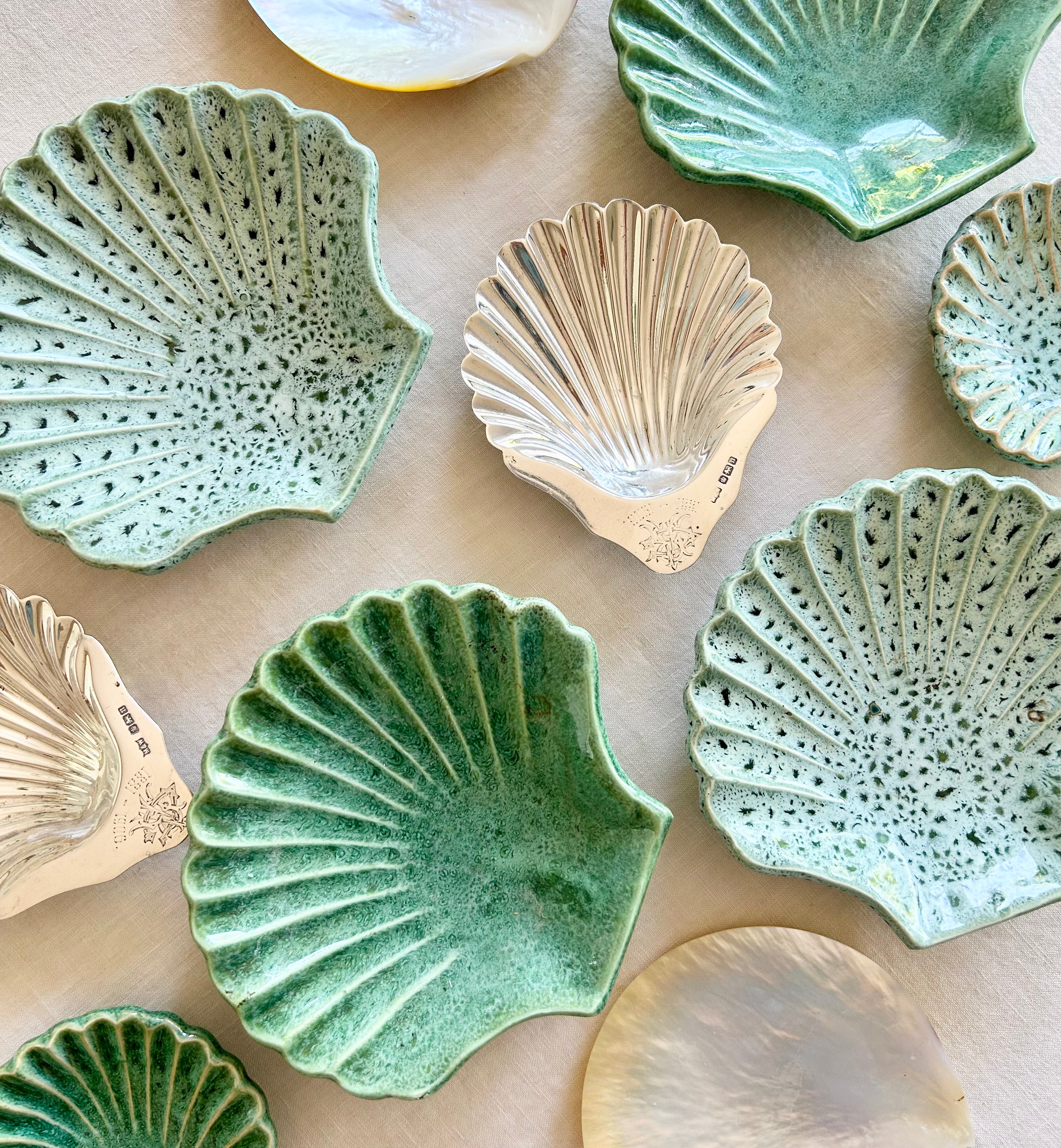 Historic Silver Edwardian Shell Butter Pats - S/2