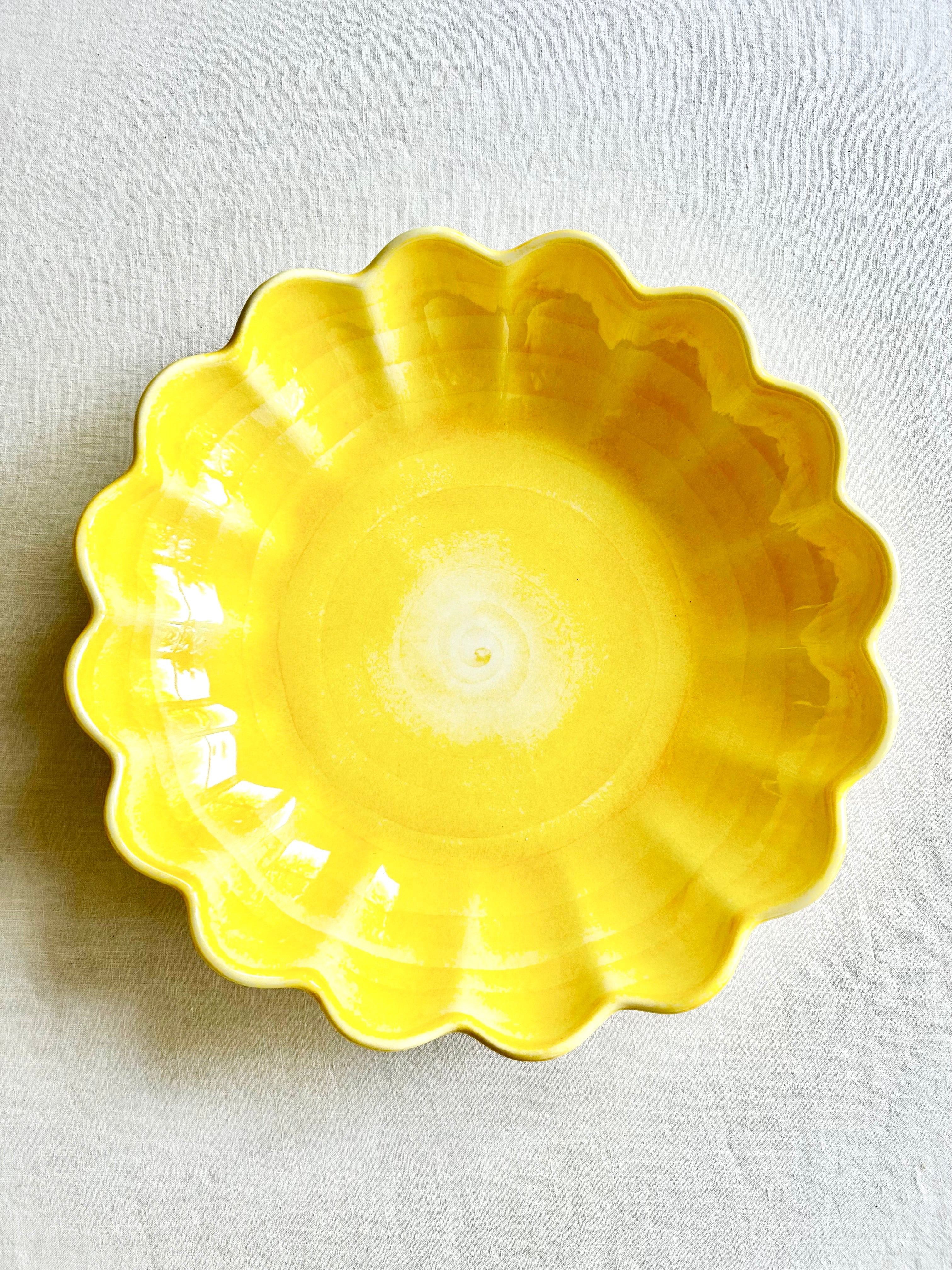 Oyster Oval  Serving Bowl 12" - Sunny