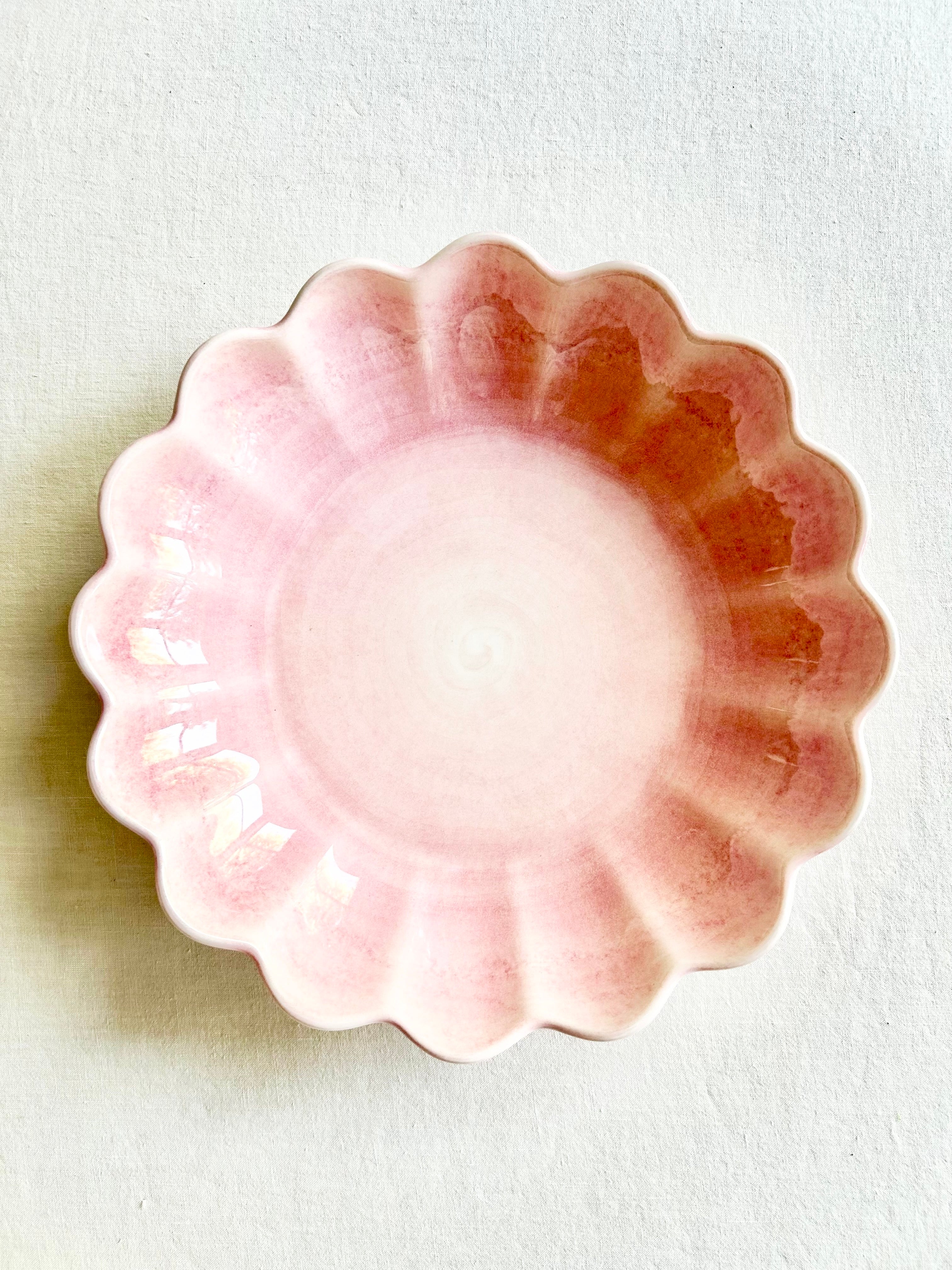 Oyster Oval  Serving Bowl 12" - Blush