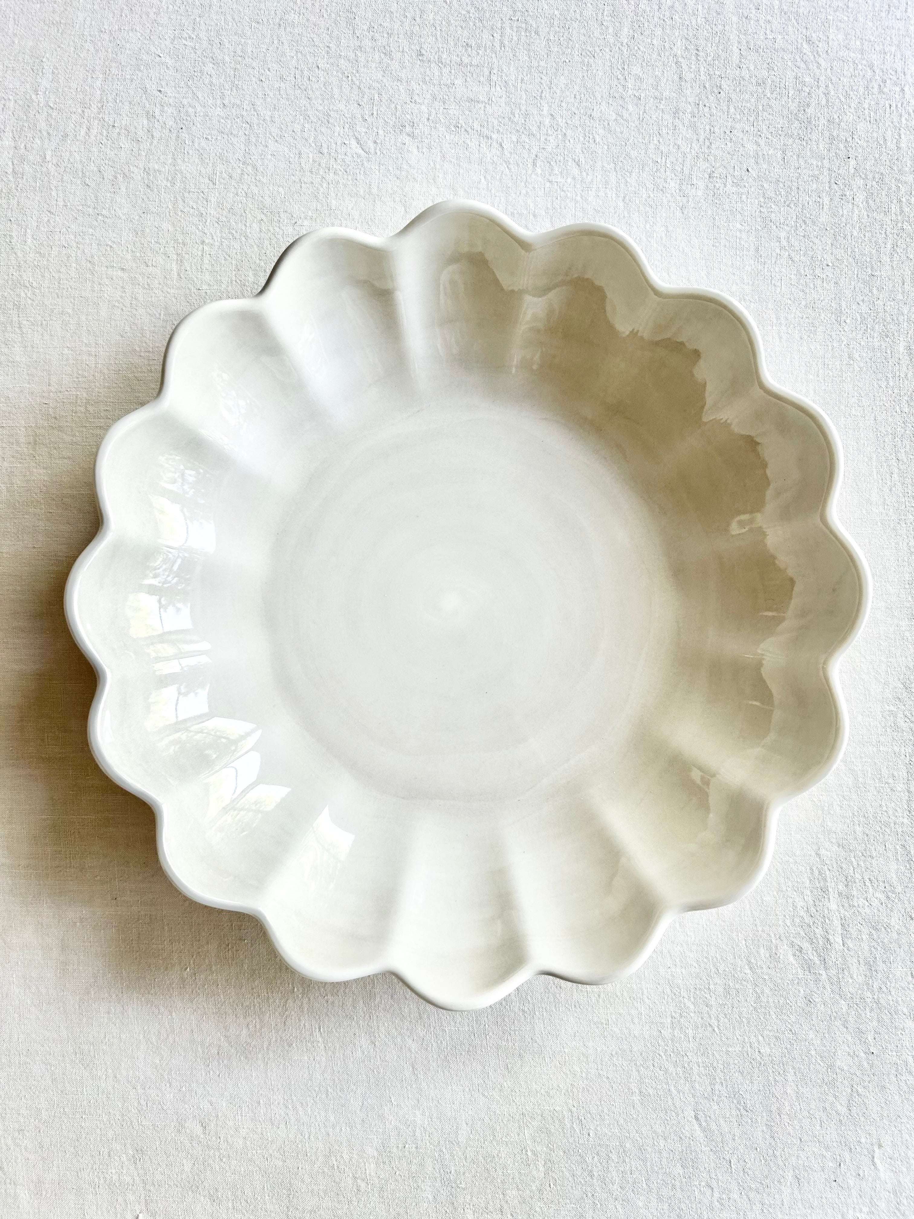 Oyster Oval  Serving Bowl 12" - Sand