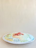 Soleil Deux large hand painted covered fish platter side view