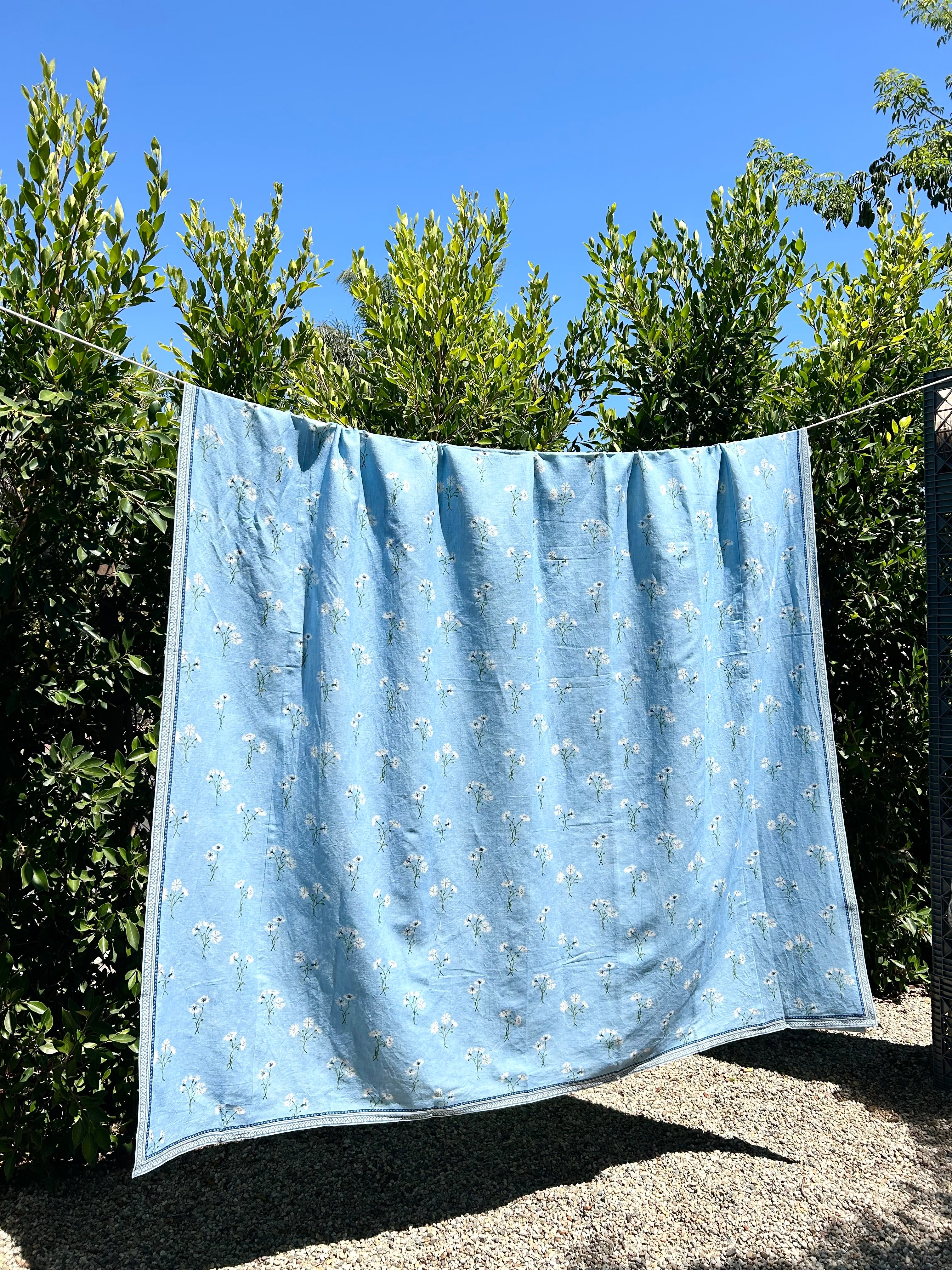 Louisa Cornflower Tablecloth - Delphinium