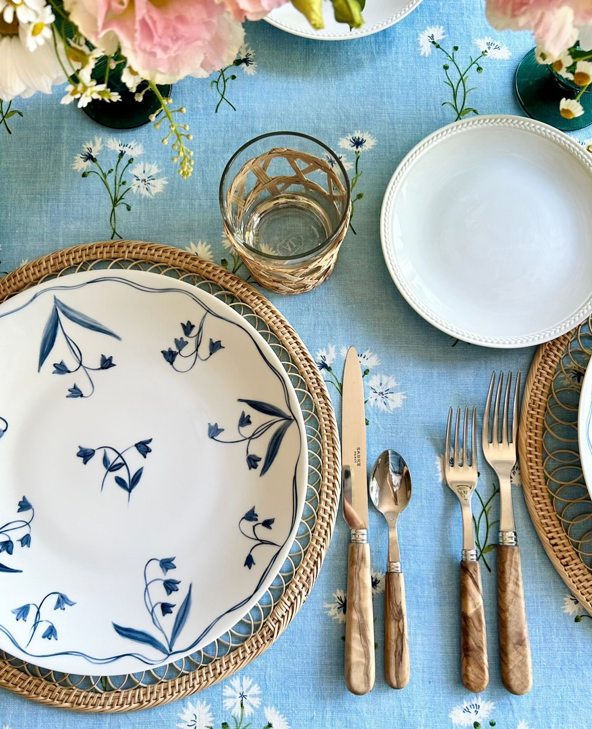 Louisa Cornflower Tablecloth - Delphinium