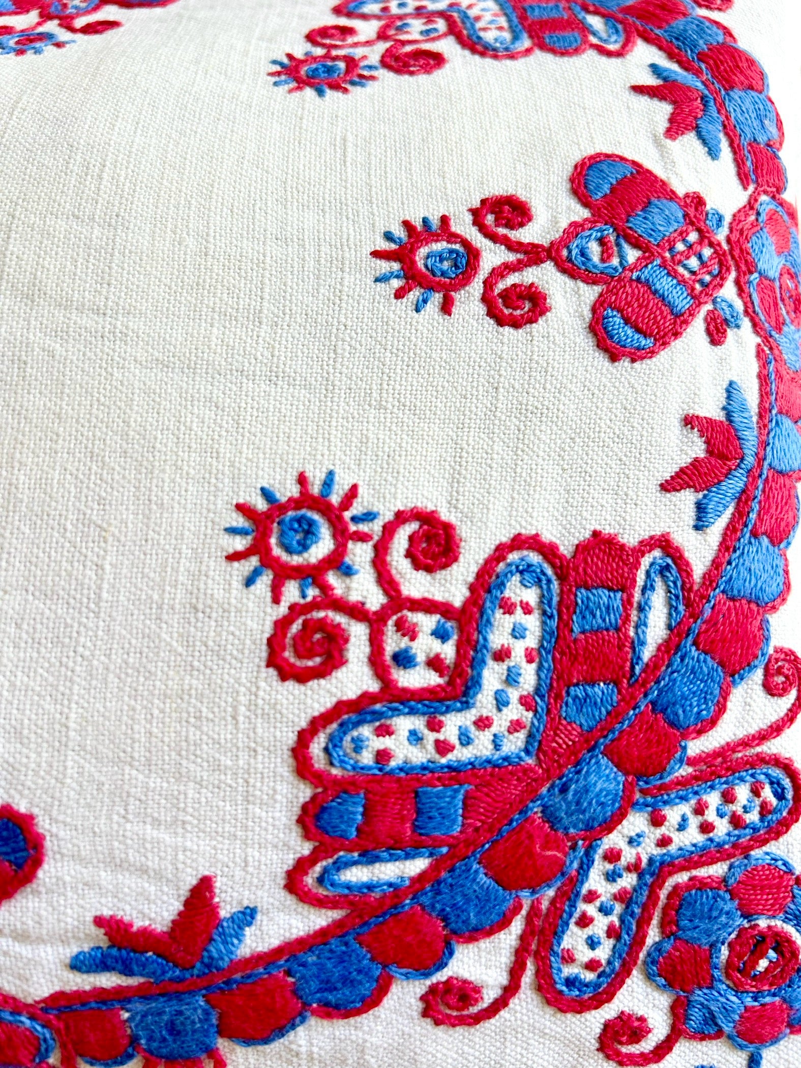 Historic Romanian Embroidered Pillow