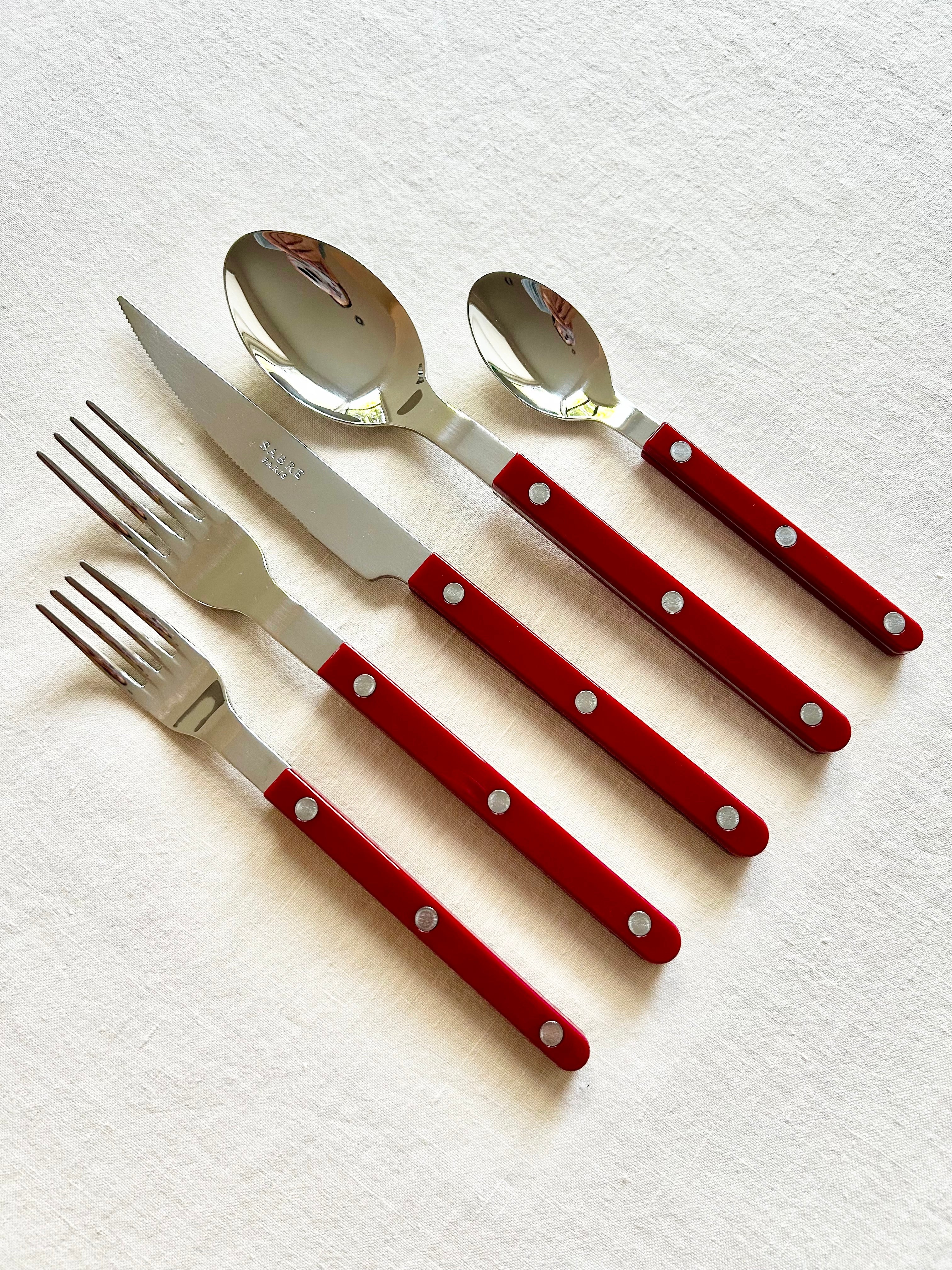 Bistro Burgundy Flatware - 5 piece set