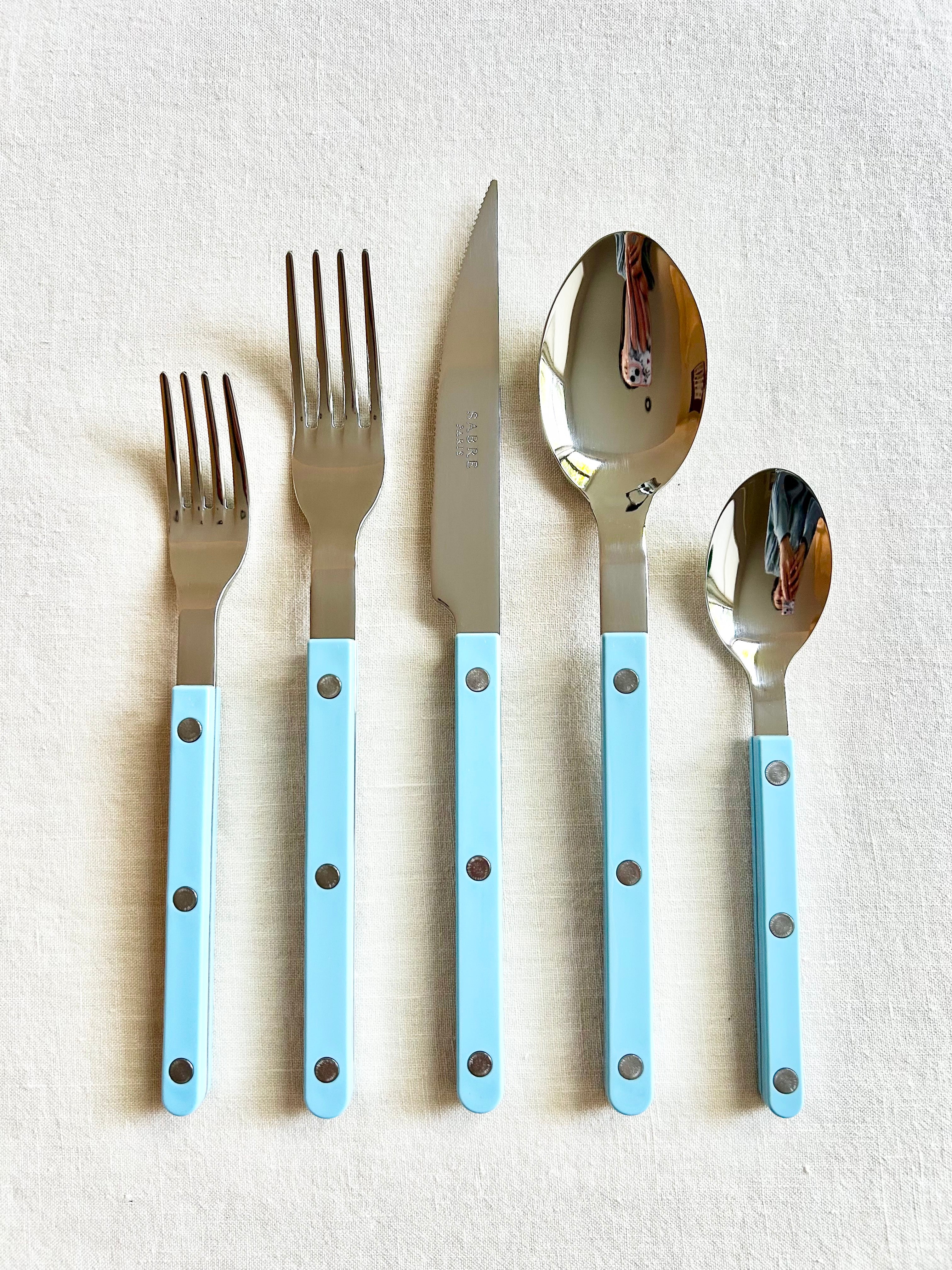 Bistro Pastel Blue Flatware - 5 piece set