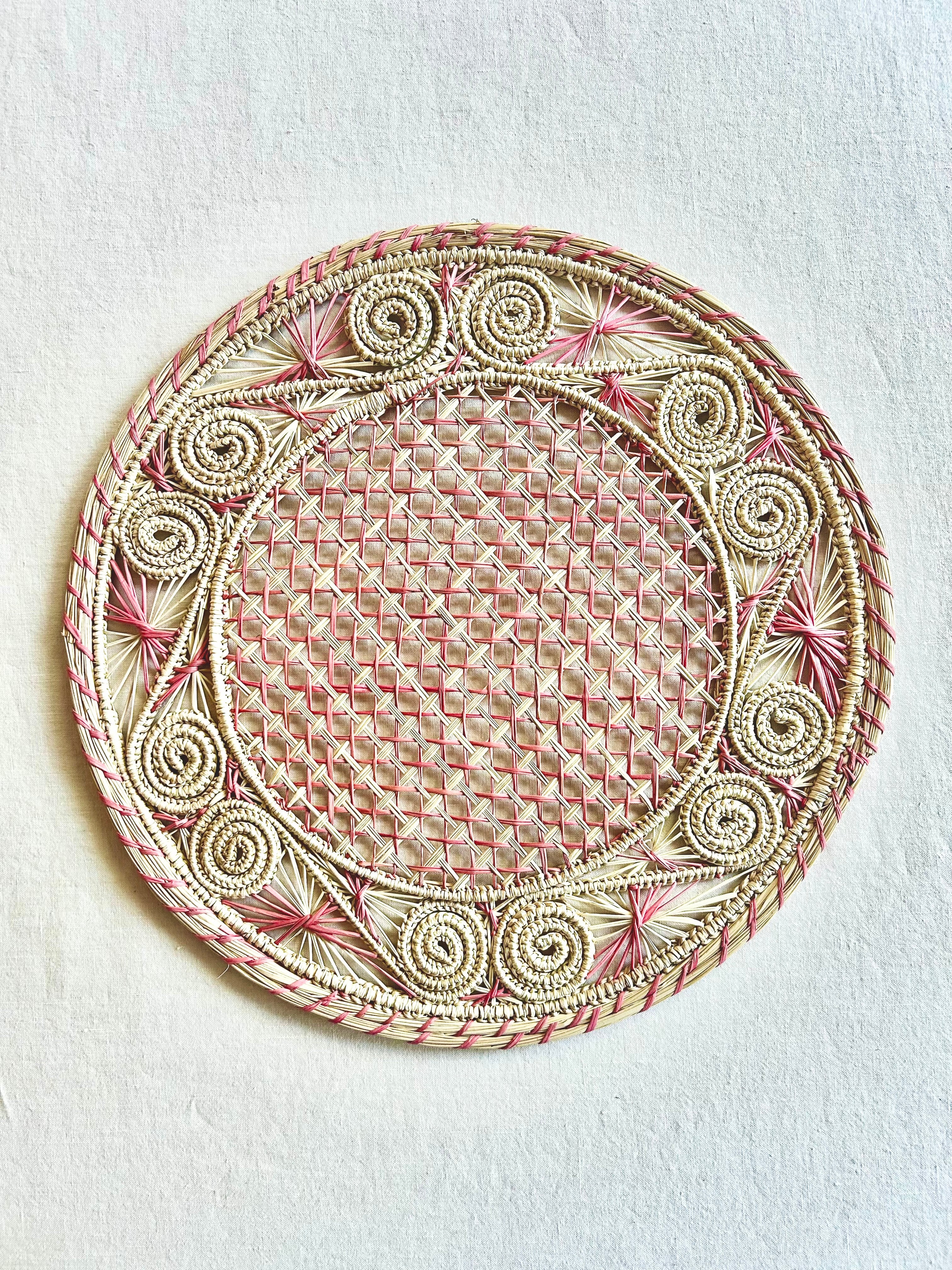 Soleil Charger / Placemat - Pink  S/4