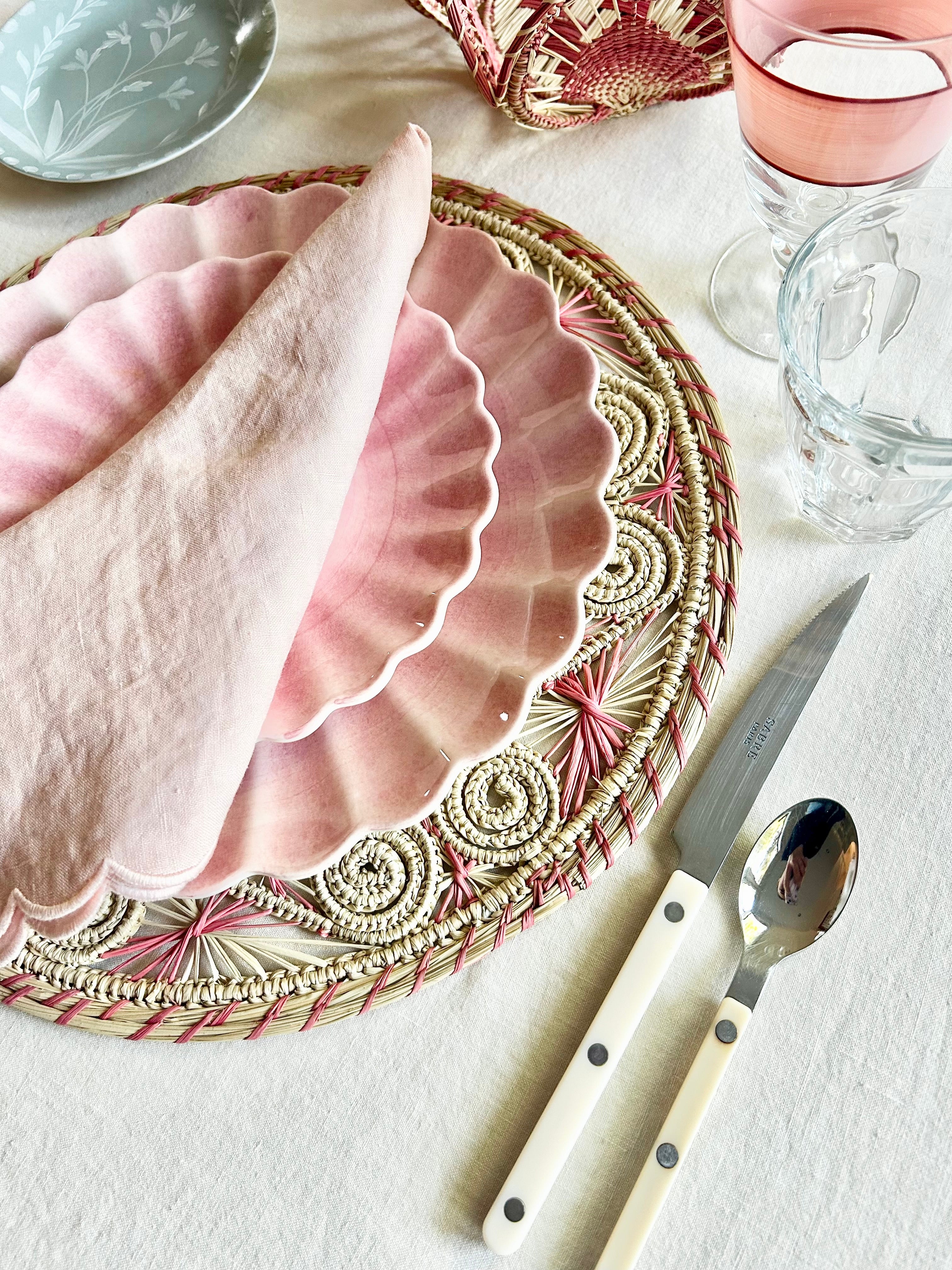 Soleil Charger / Placemat - Pink  S/4