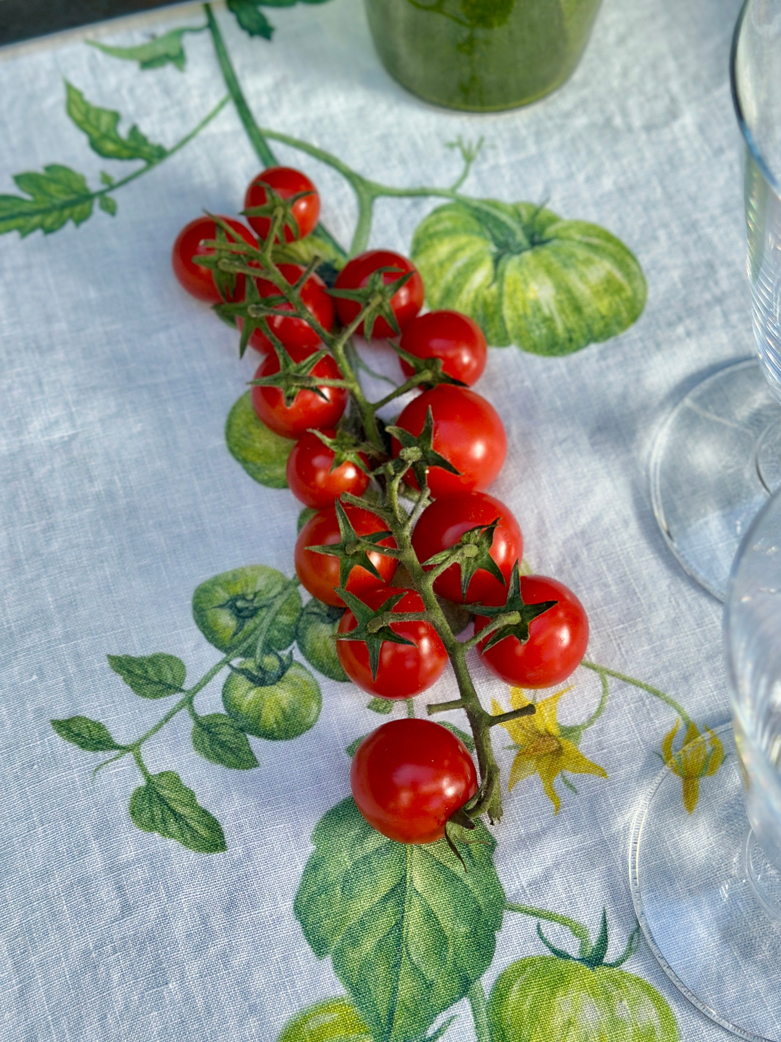 Tomato Vert  Tablecloth - 3 sizes available