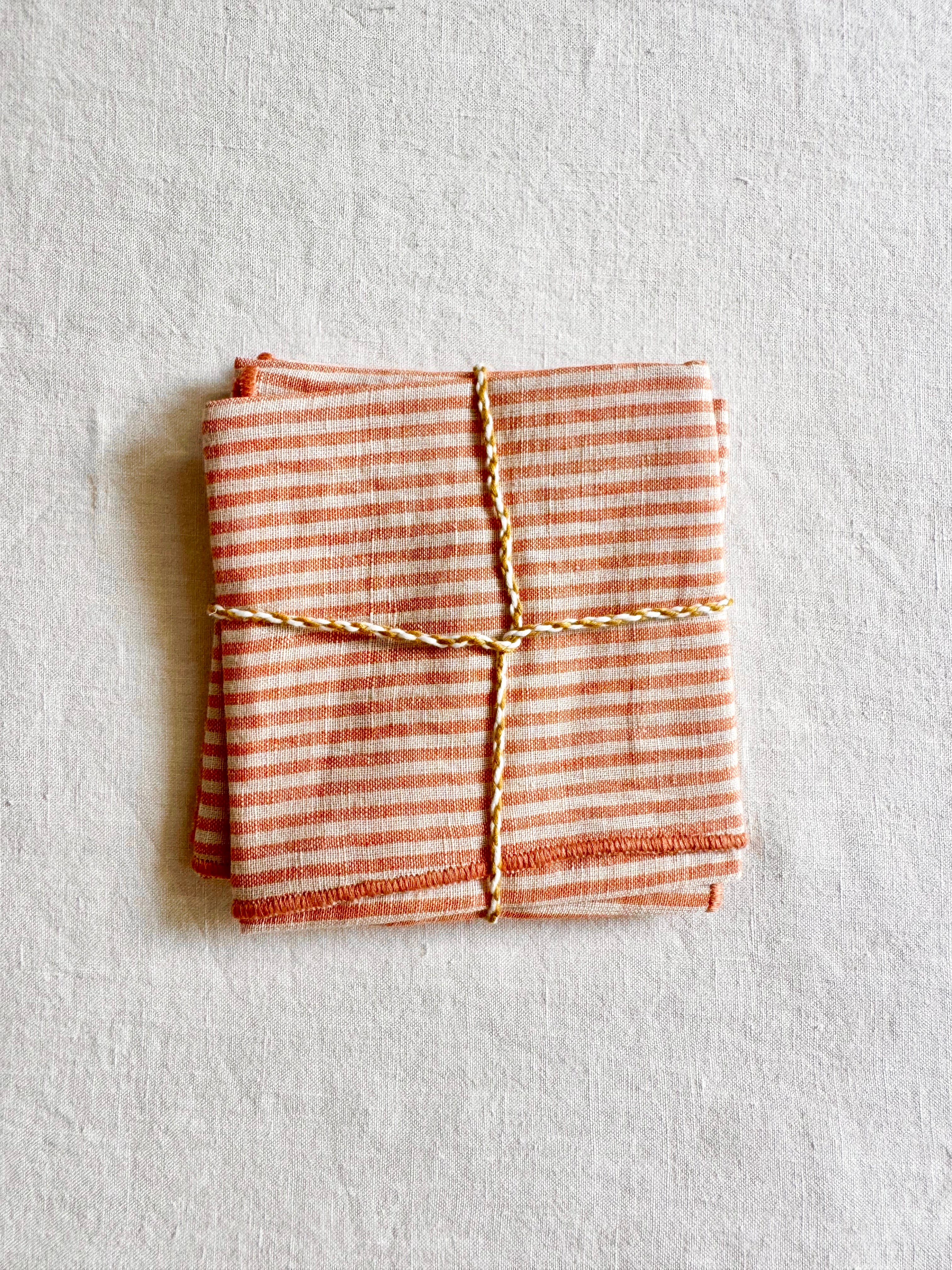 Chandra Napkins - Pumpkin Stripes - S/2