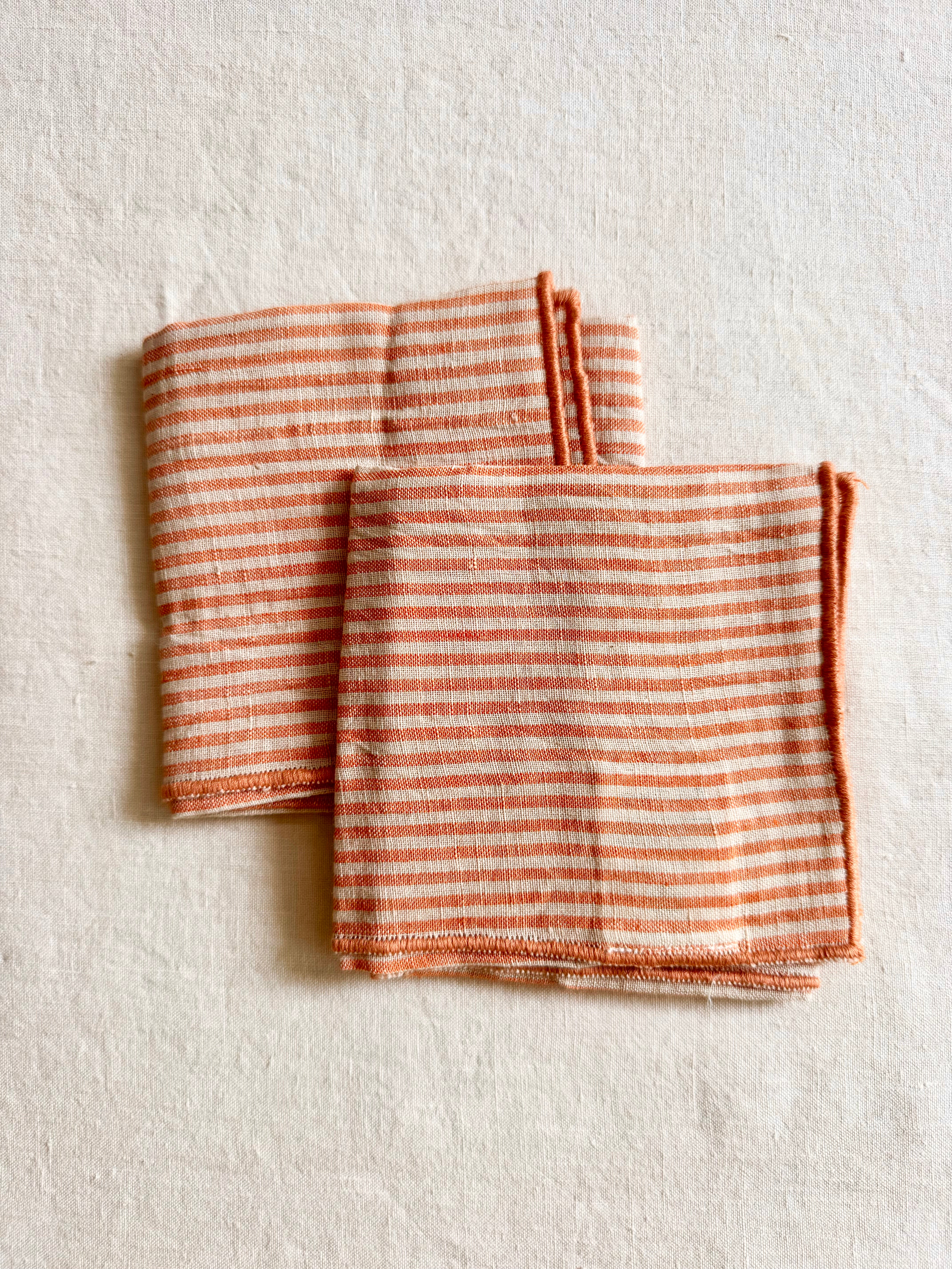Chandra Napkins - Pumpkin Stripes - S/2