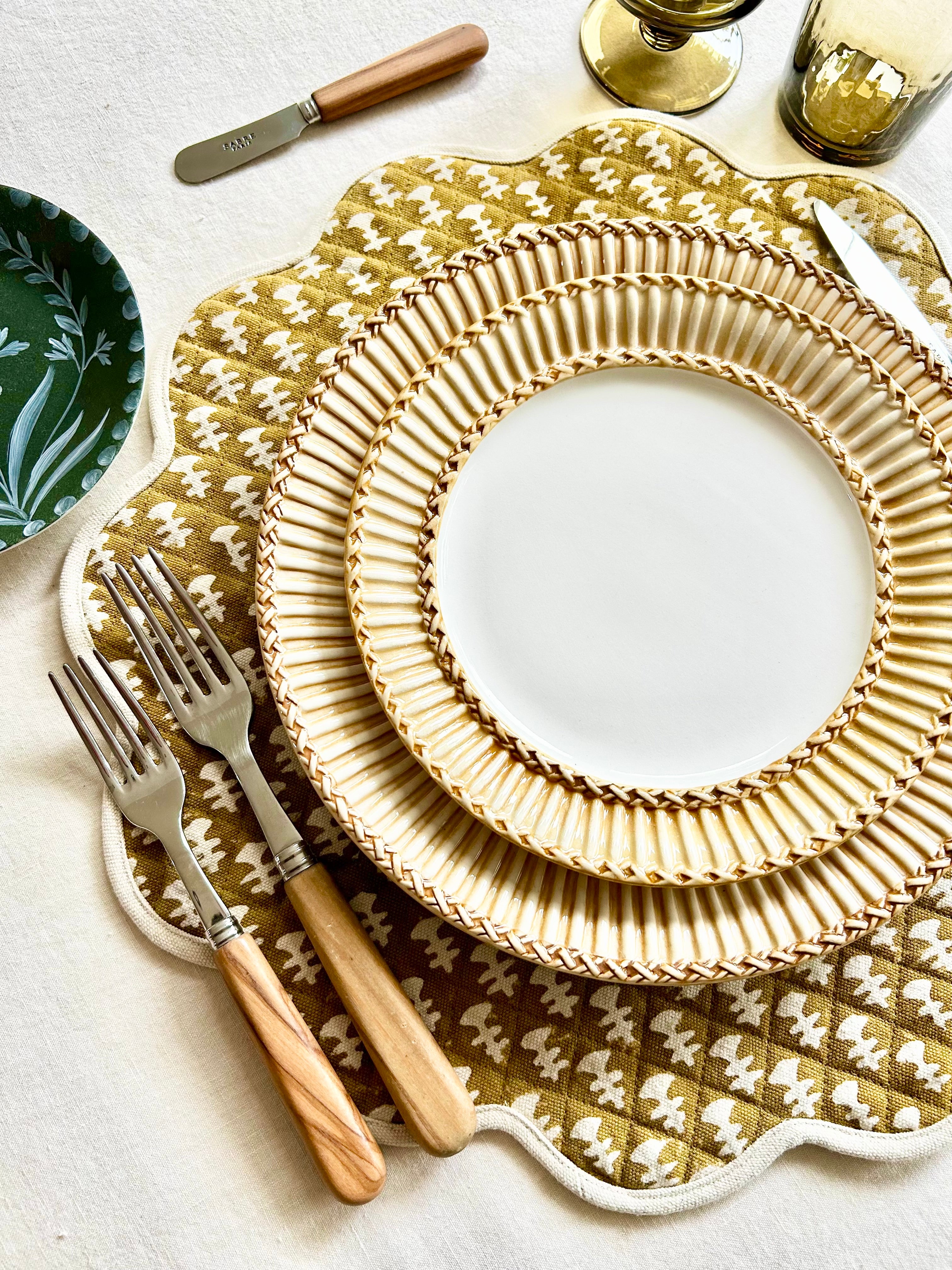 Soleil Hand Woven Charger / Placemat - Azure Blue