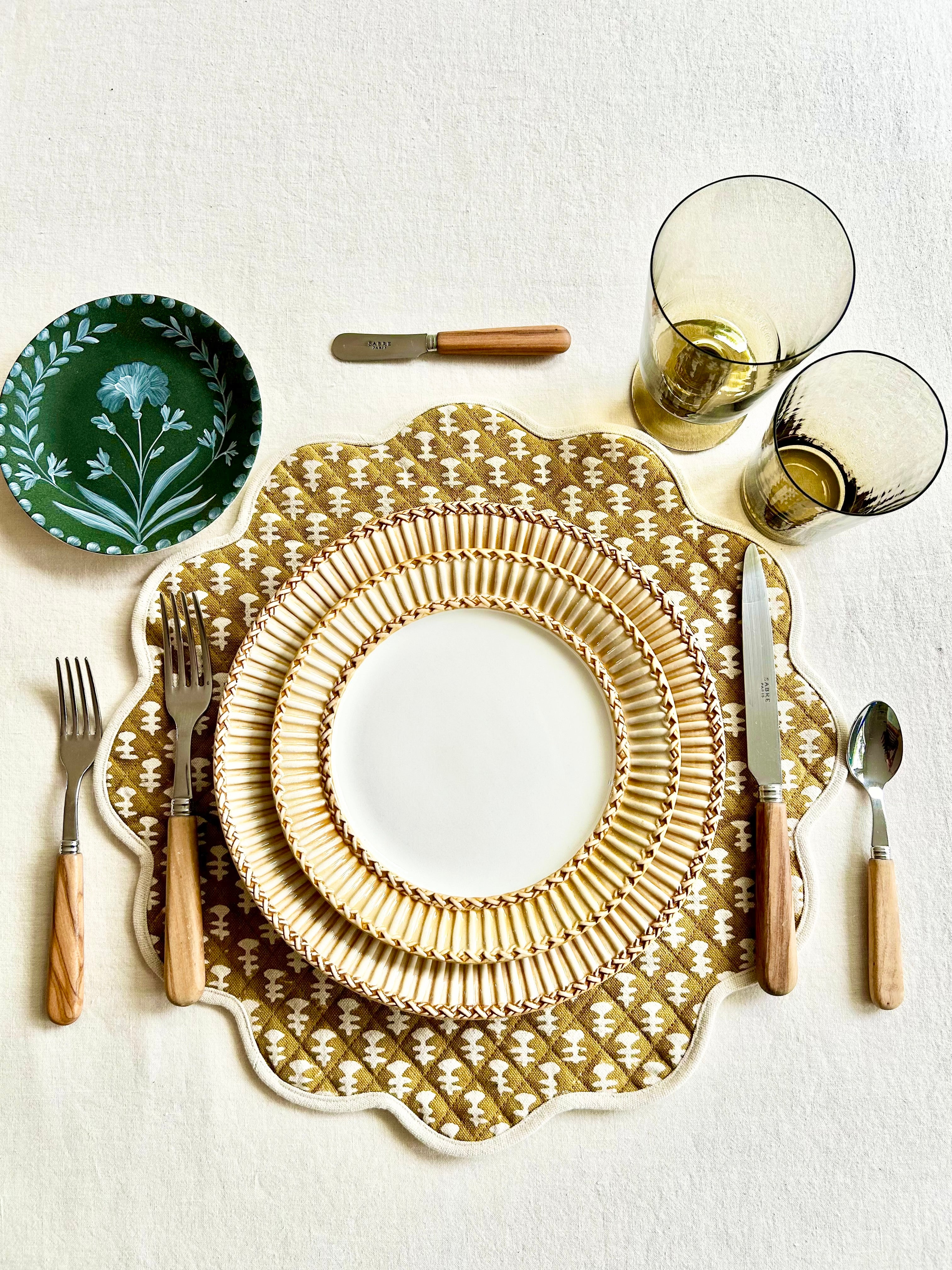 Boti Quilted Placemat - Mustard - S/4