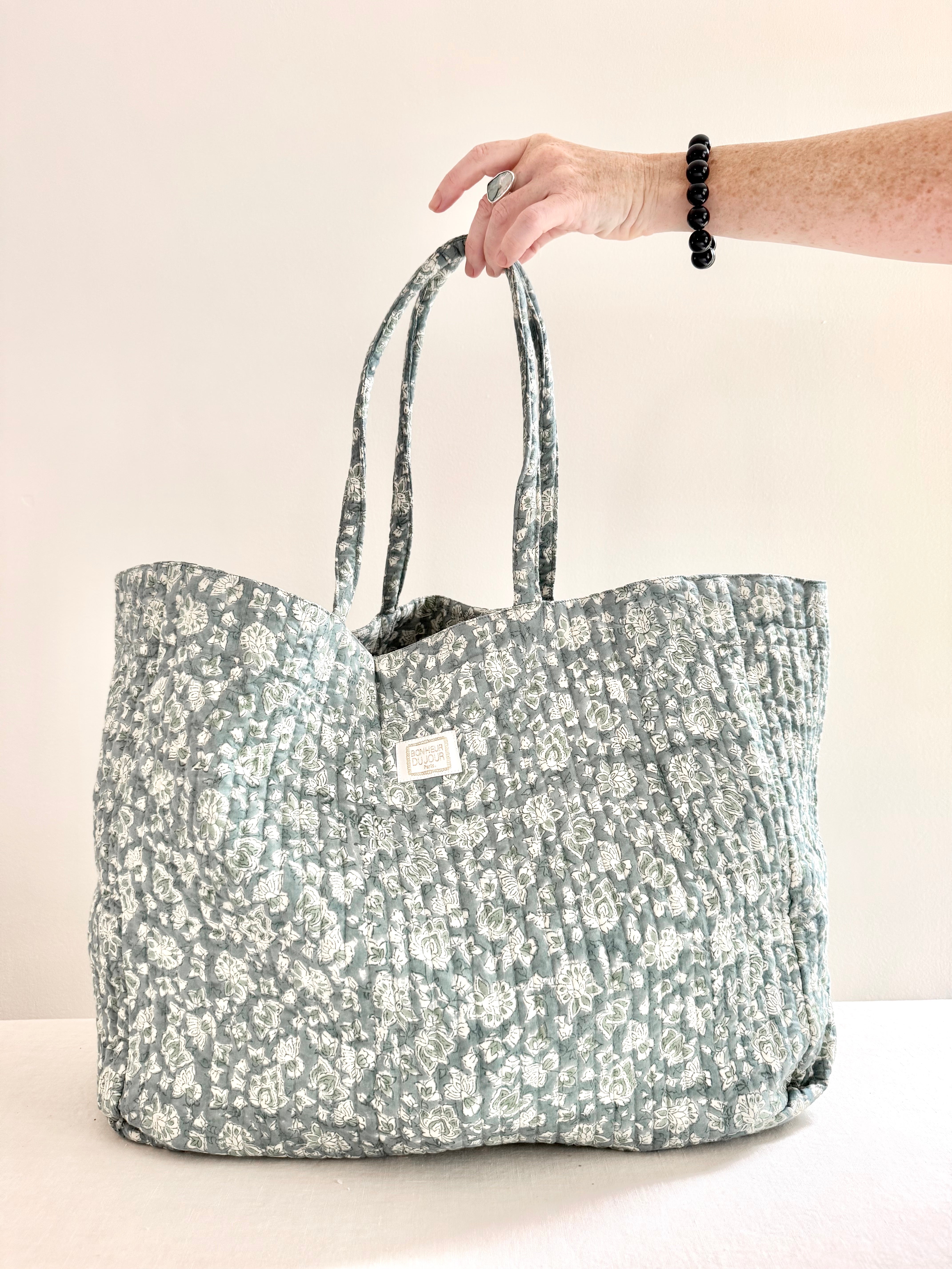 Market Tote -Blue Green