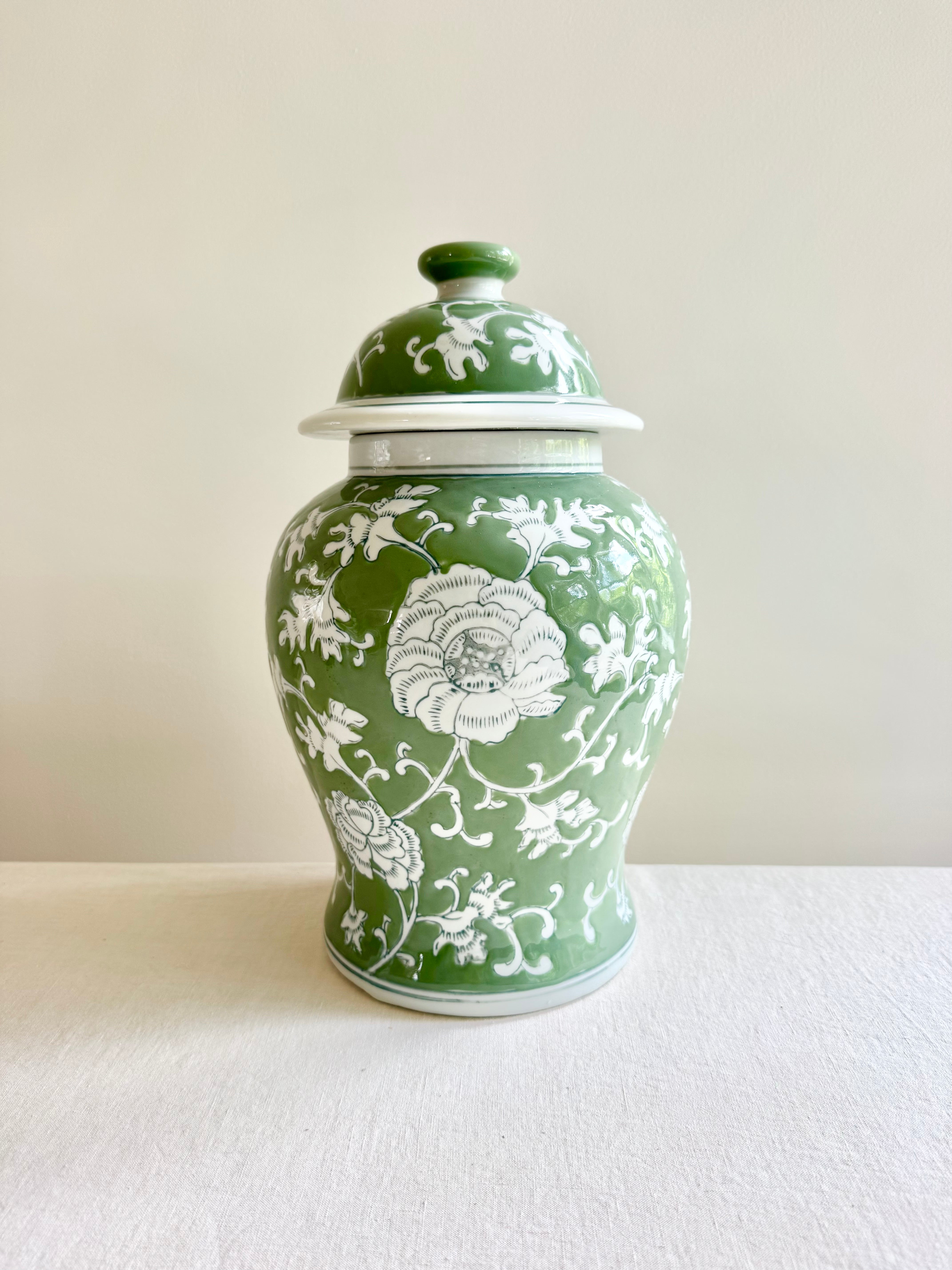 Imperial Lotus Lidded Ginger Jar