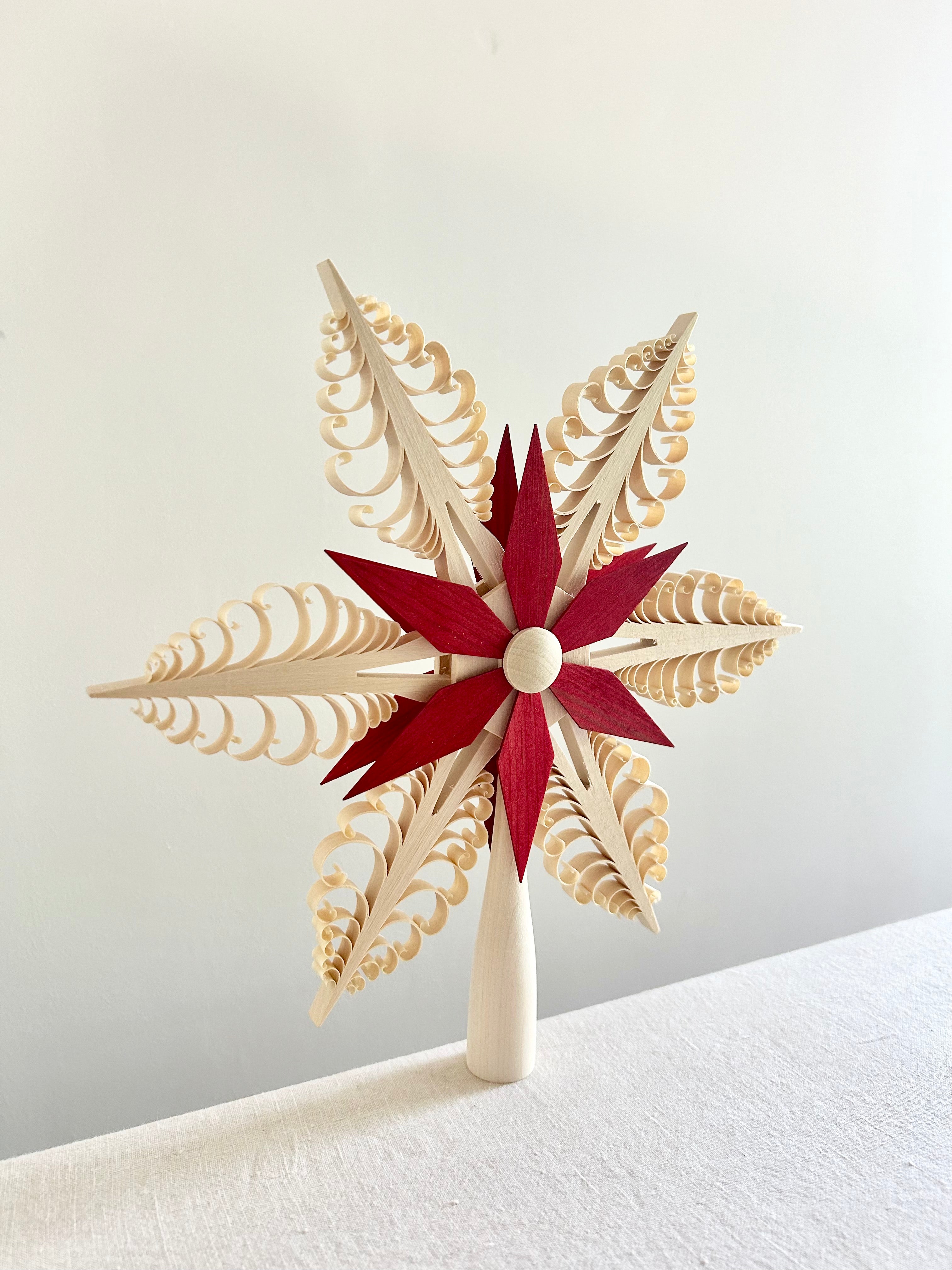 Red Erzgebirge Tree topper - 9.5"