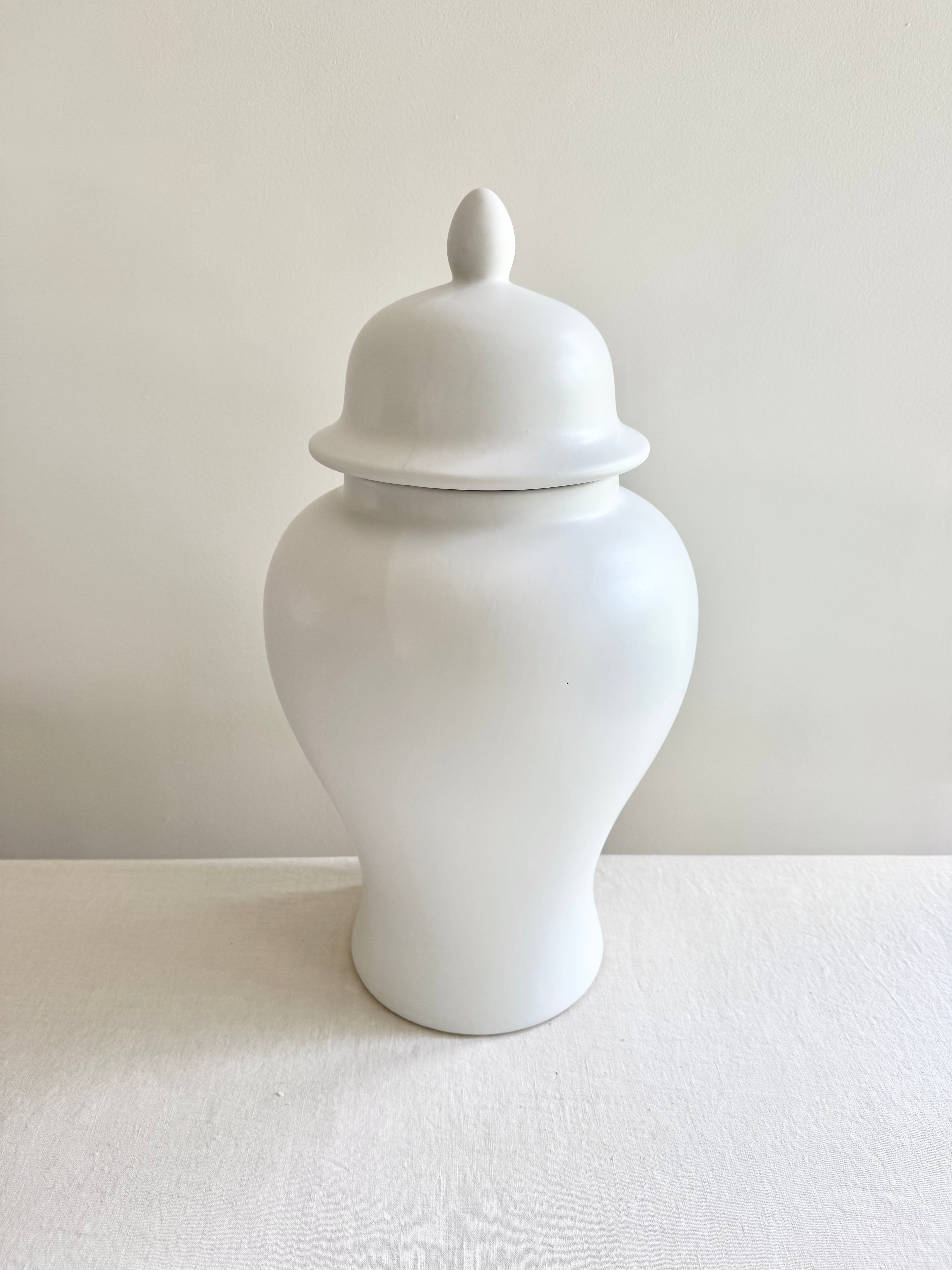 Koa Ginger Jar - White