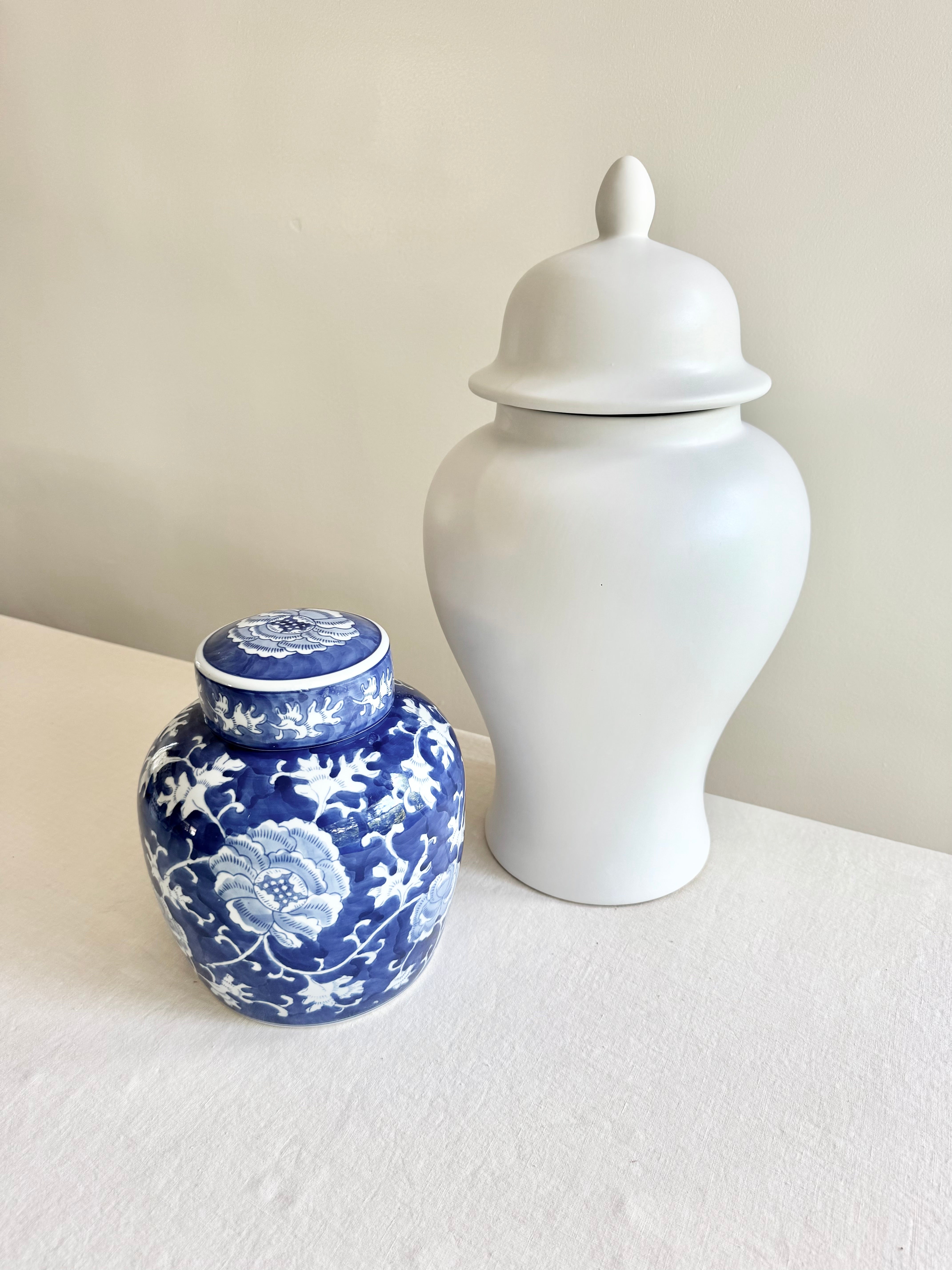 Koa Ginger Jar - White