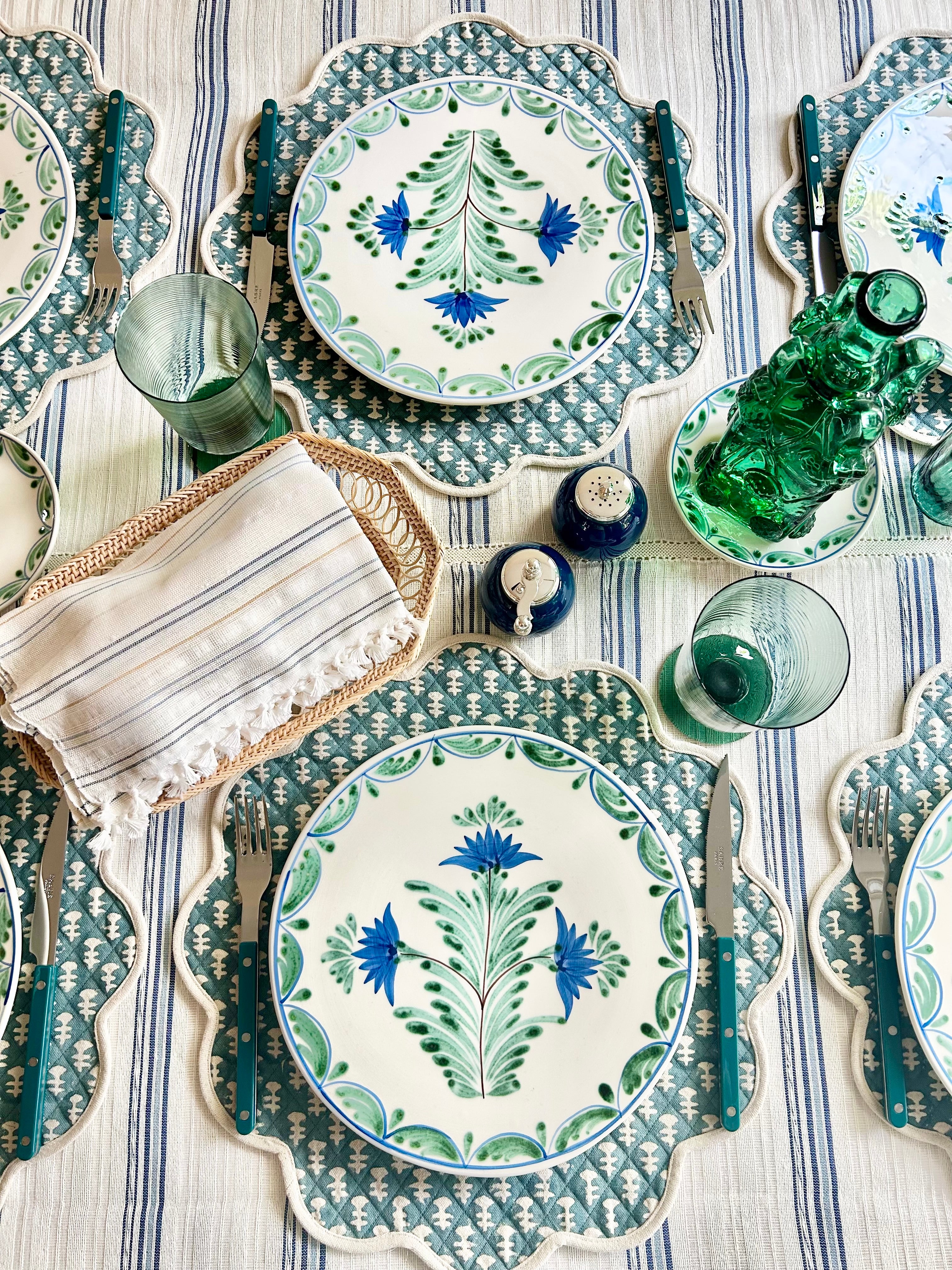 Boti Quilted Placemat - Teal - S/4