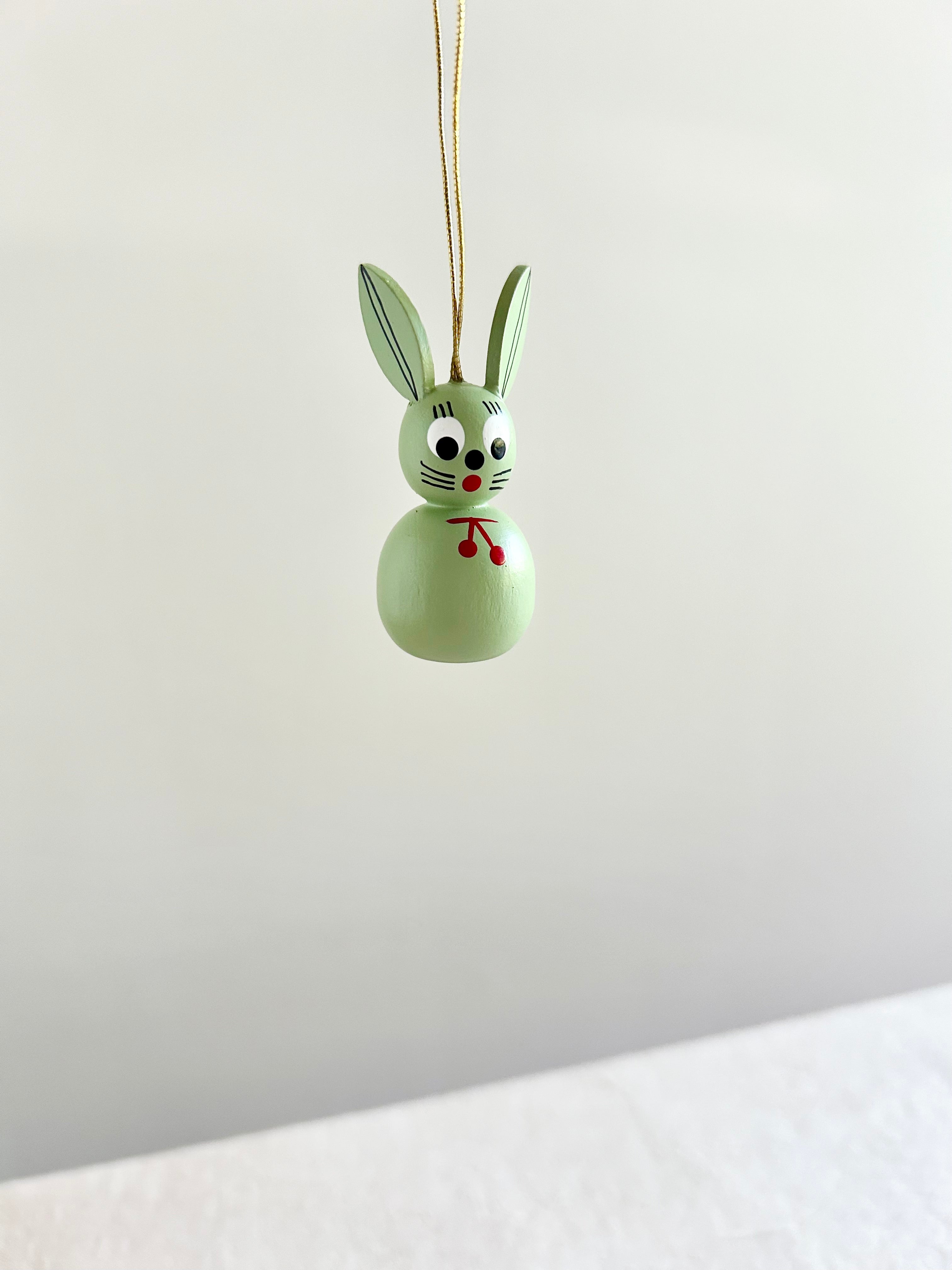 Rainbow Bunny Rabbit Ornaments S/6