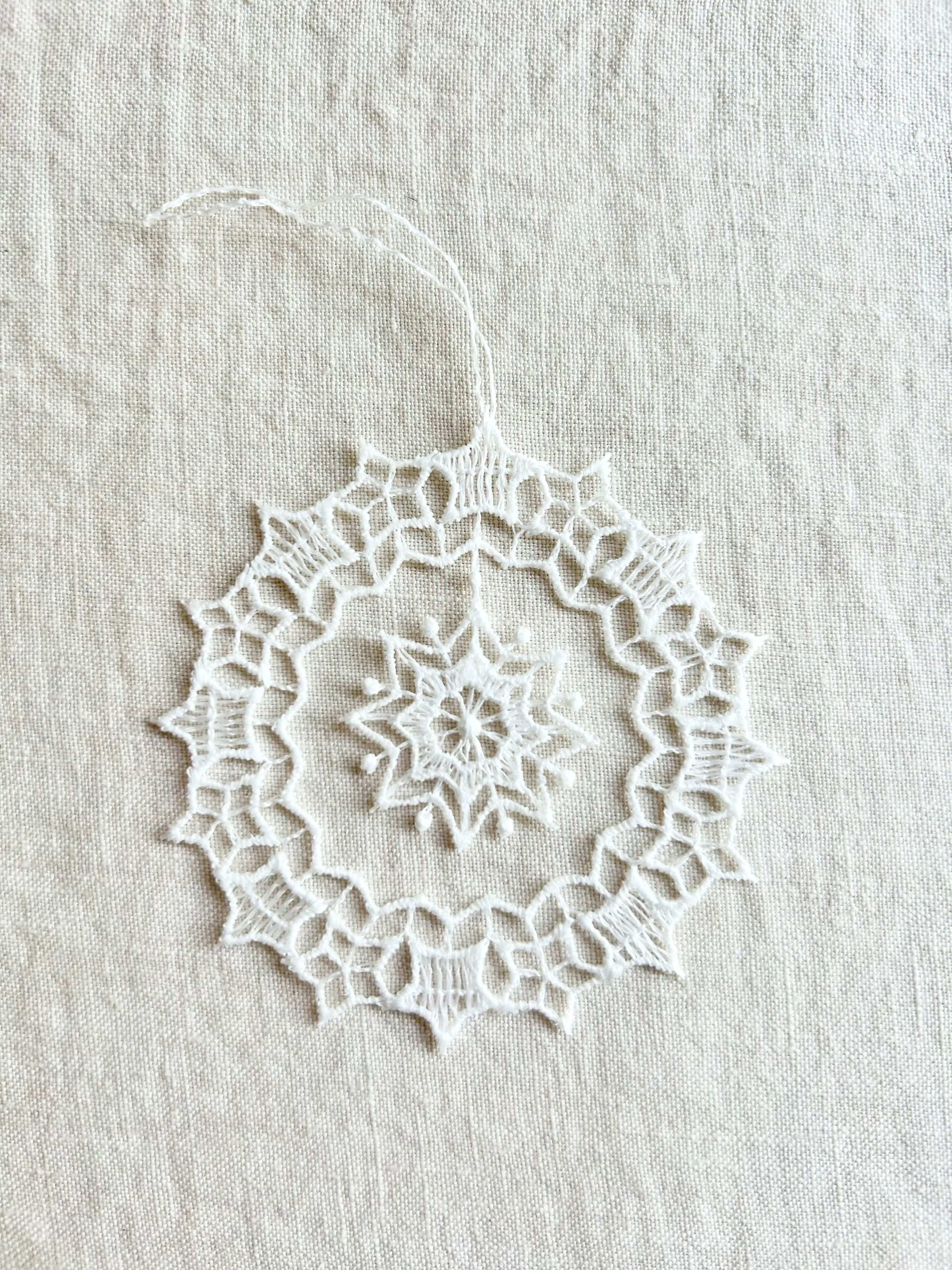 Lace Ornament - Round Snowflake