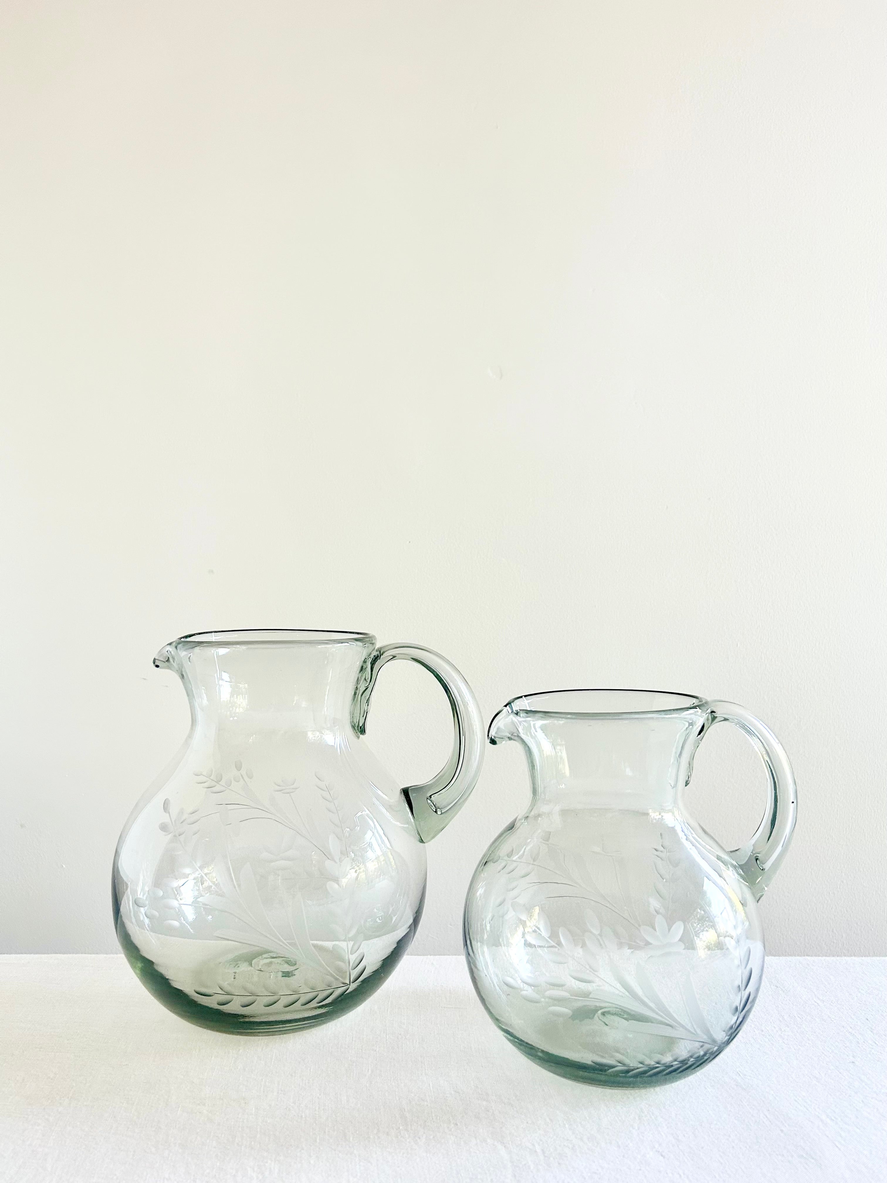 Oaxacan Hand-etched Blown Pitcher - Small