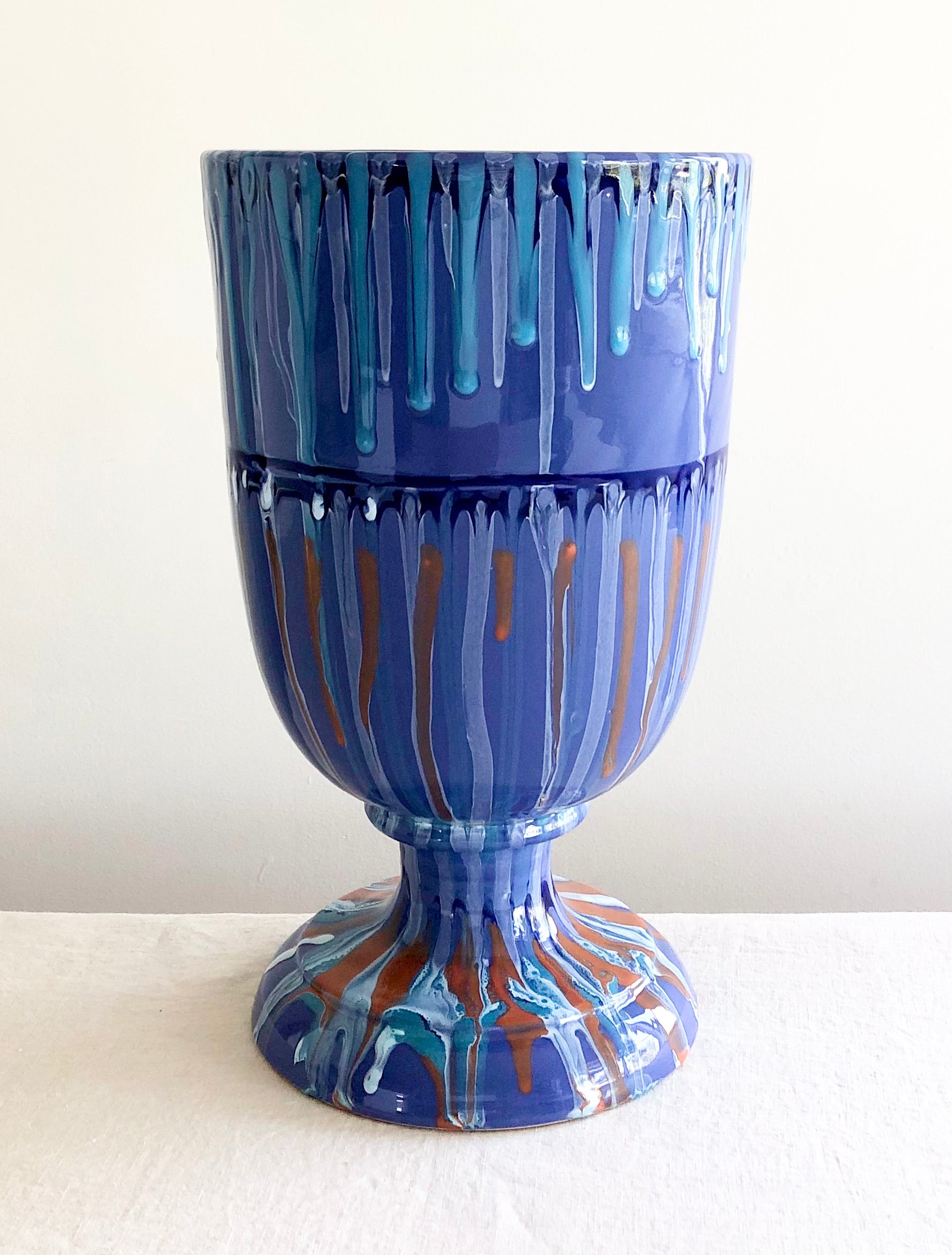 Grande Chalice Vase - Lapis II