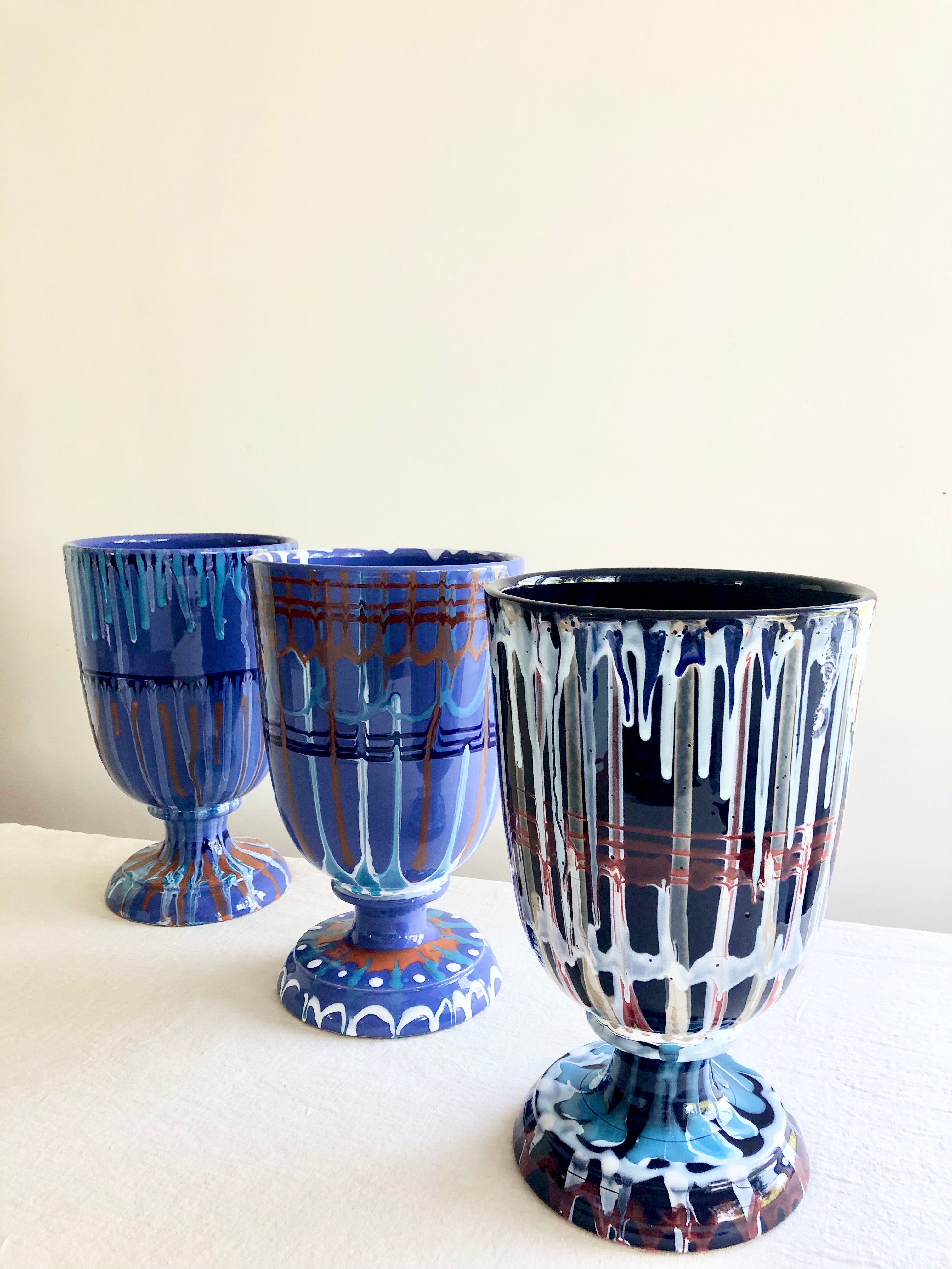 Grande Chalice Vase - Lapis II