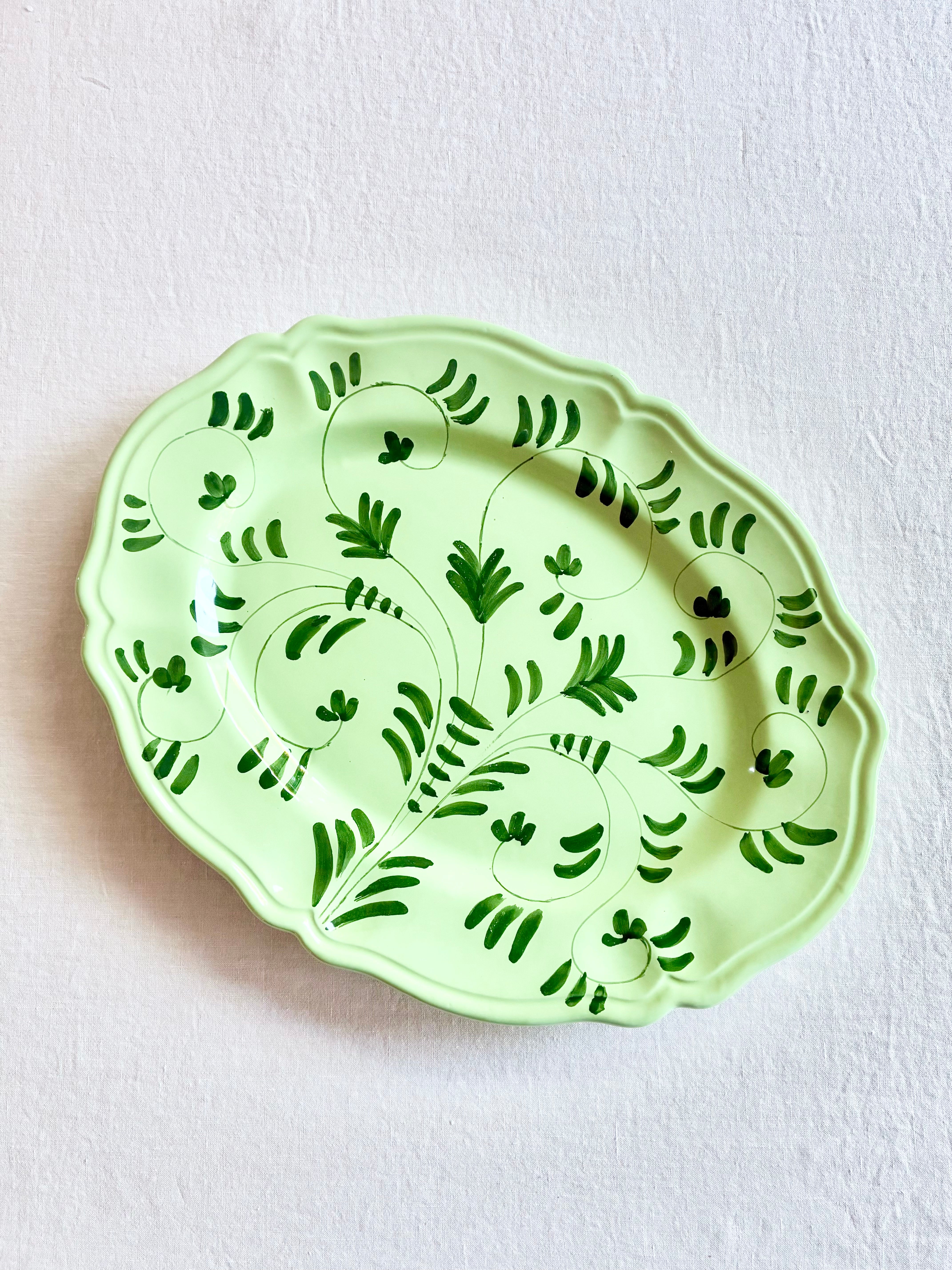 Fresco Platter - Spring Green & Emerald