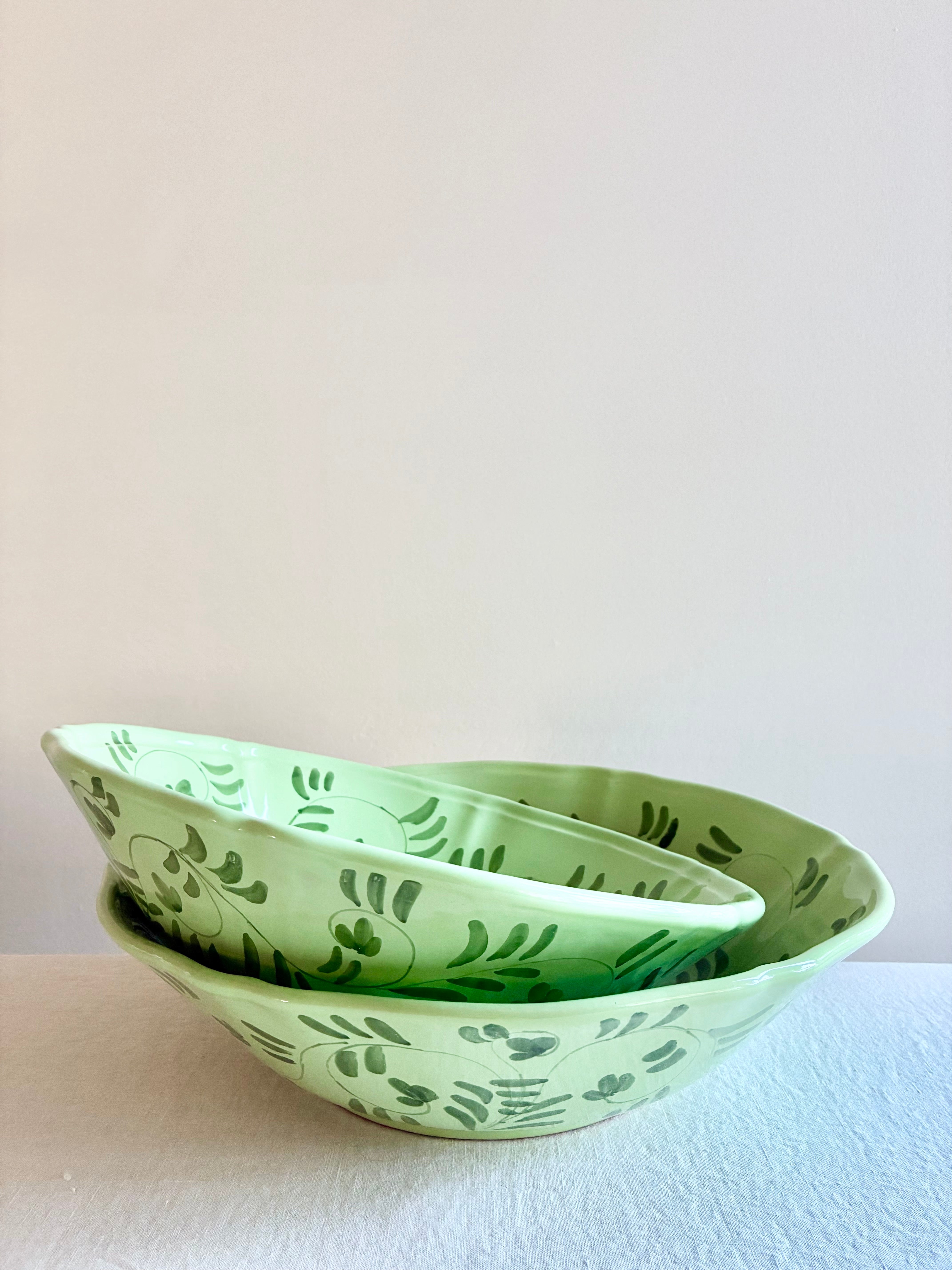 Fresco Serving Bowls S/M/L - Spring Green & Emerald
