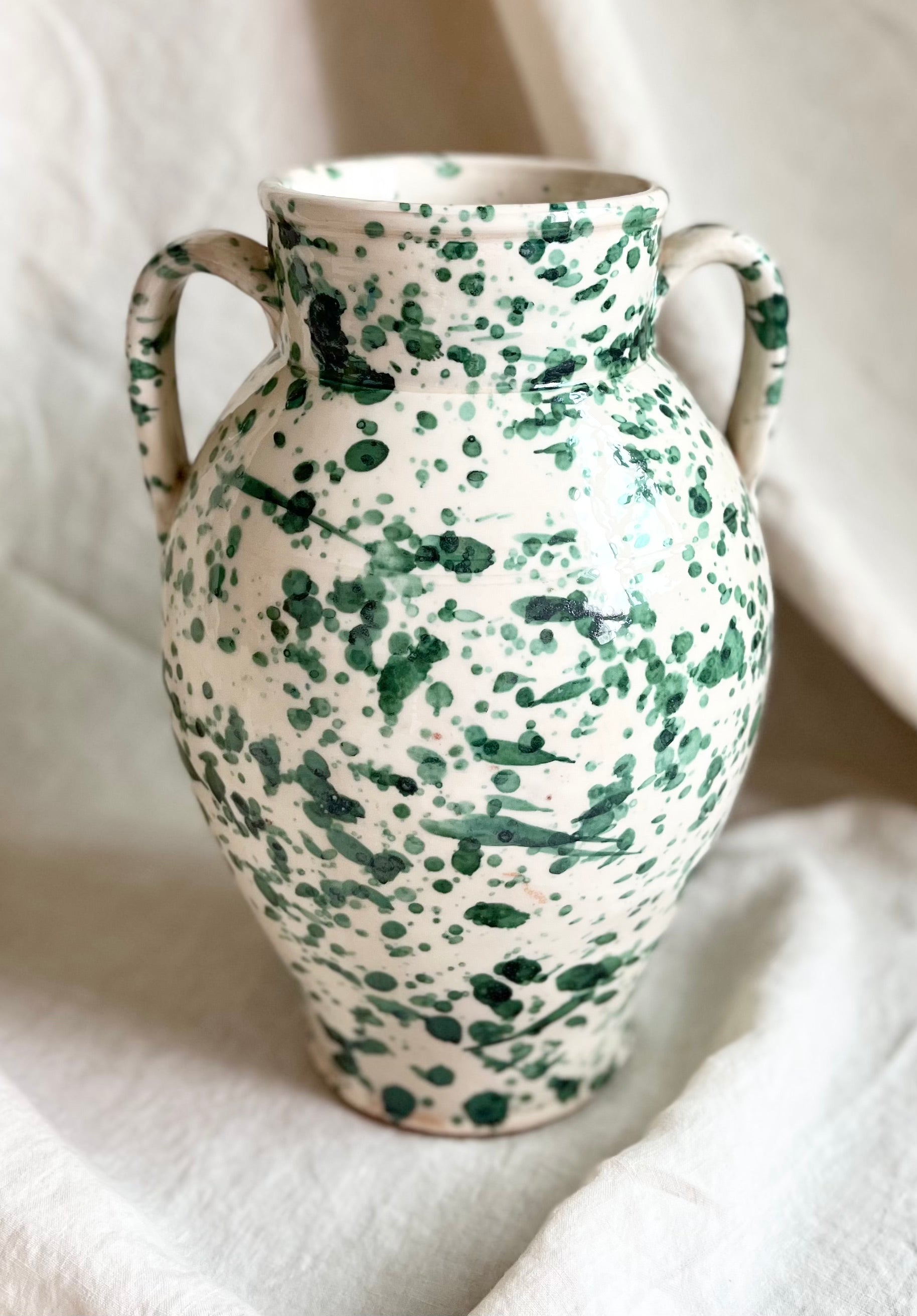 PRE-ORDER - Ostuni Cask Vase - Forest Spatter