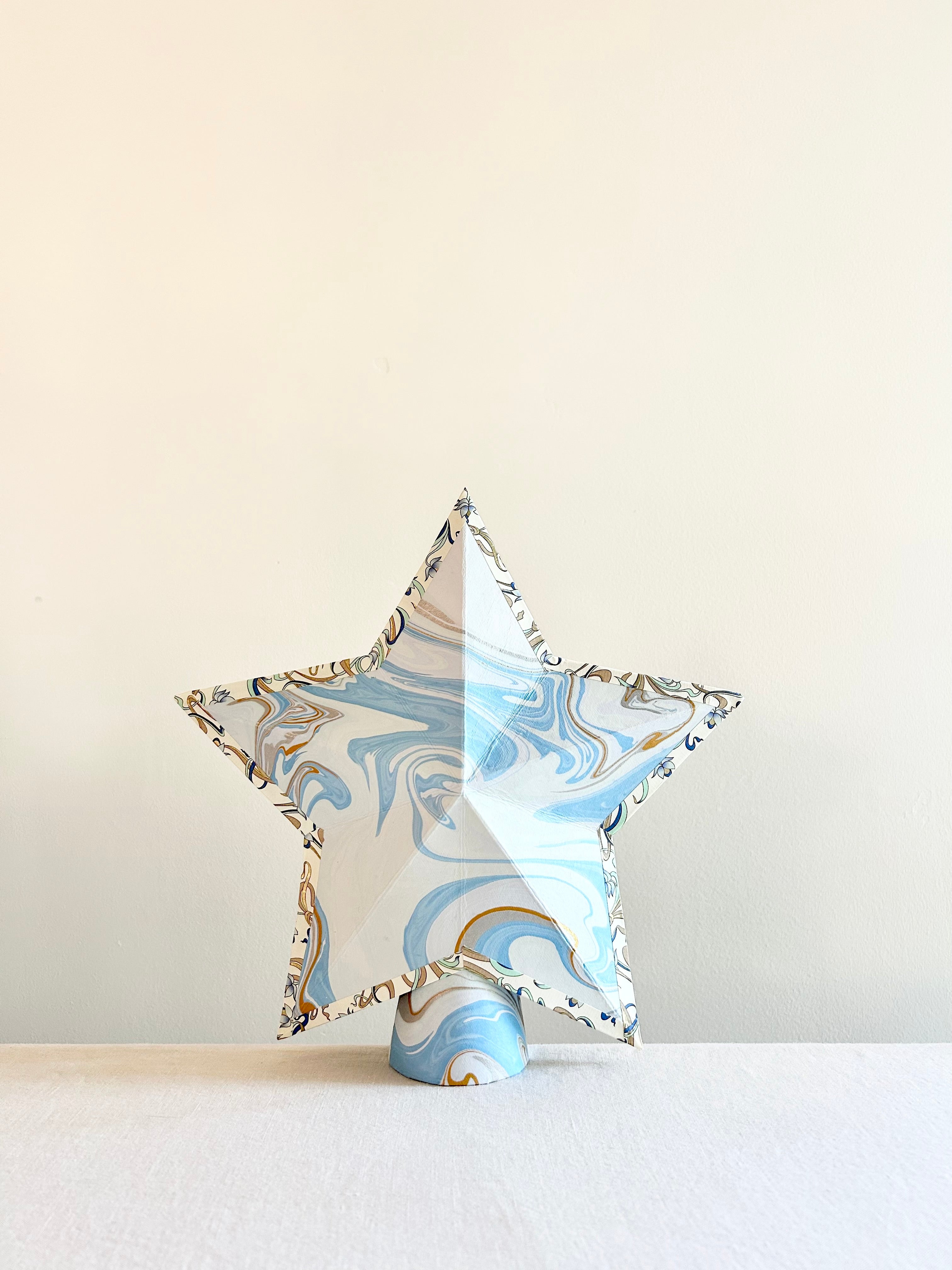 Folk Tree Topper - 11" - Baby Blue