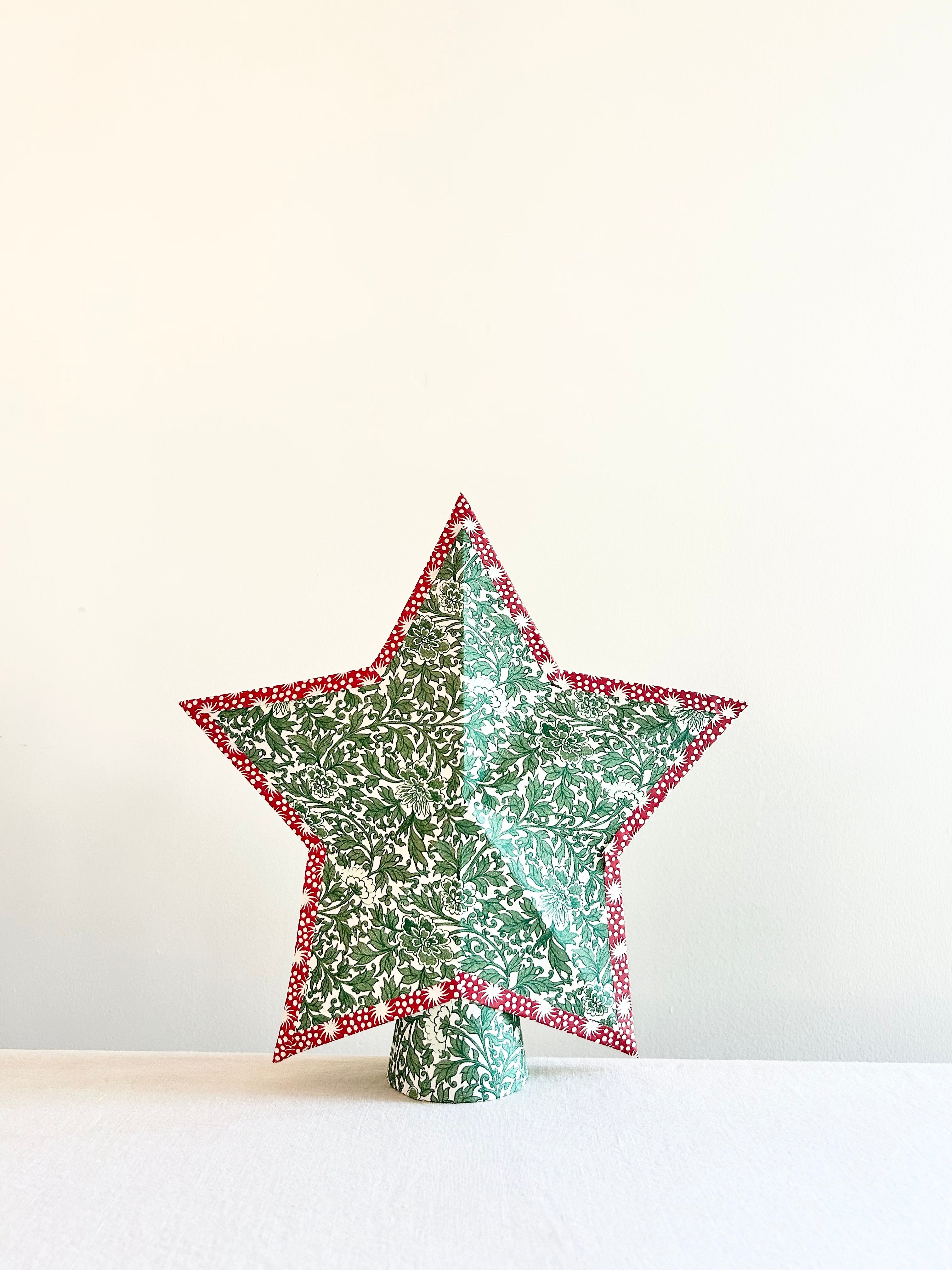 Folk Tree Topper - 11" - Green Garland II