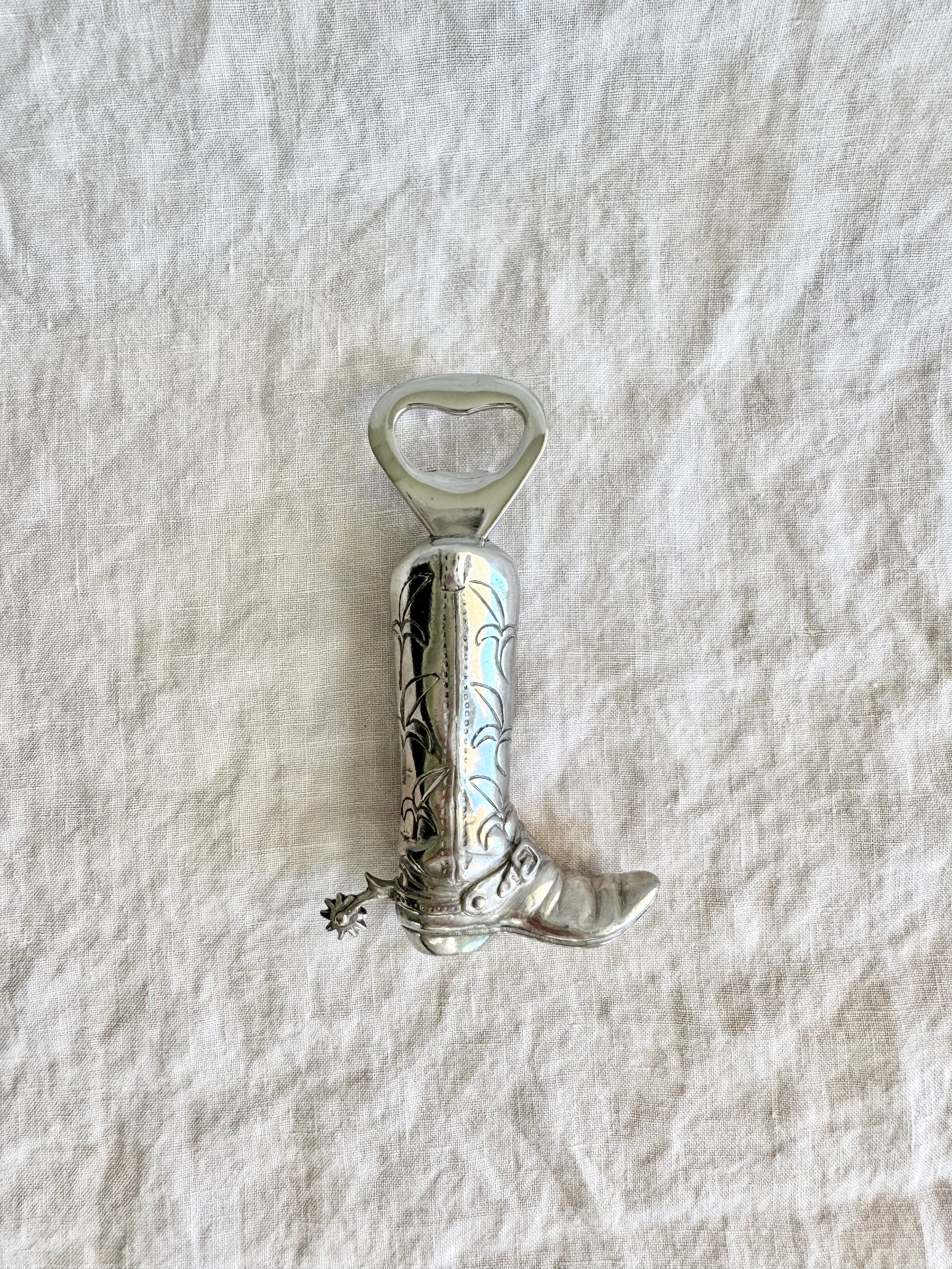 Cowboy Boot Pewter Bottle Opener
