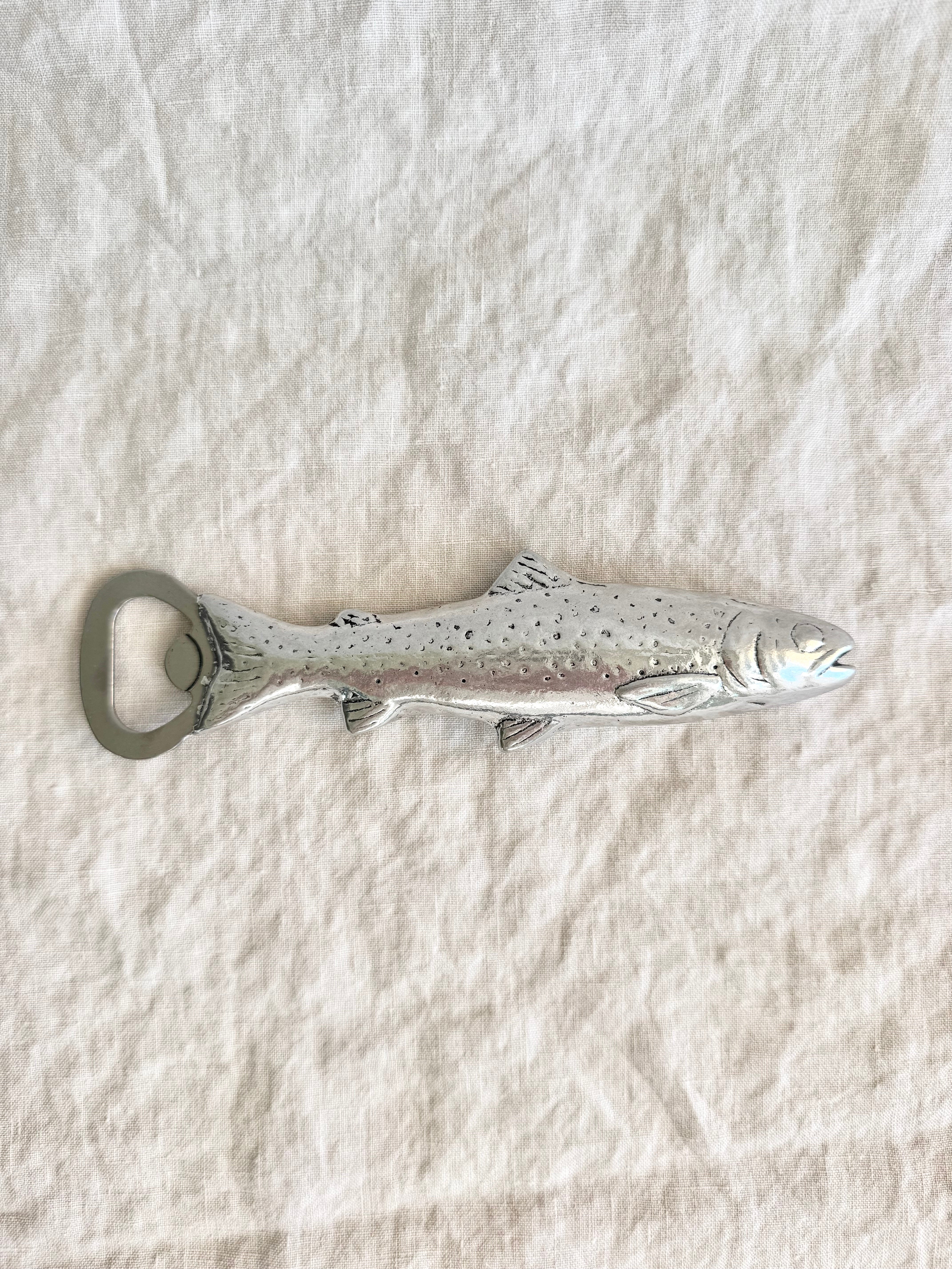 Trout Pewter Bottle Opener