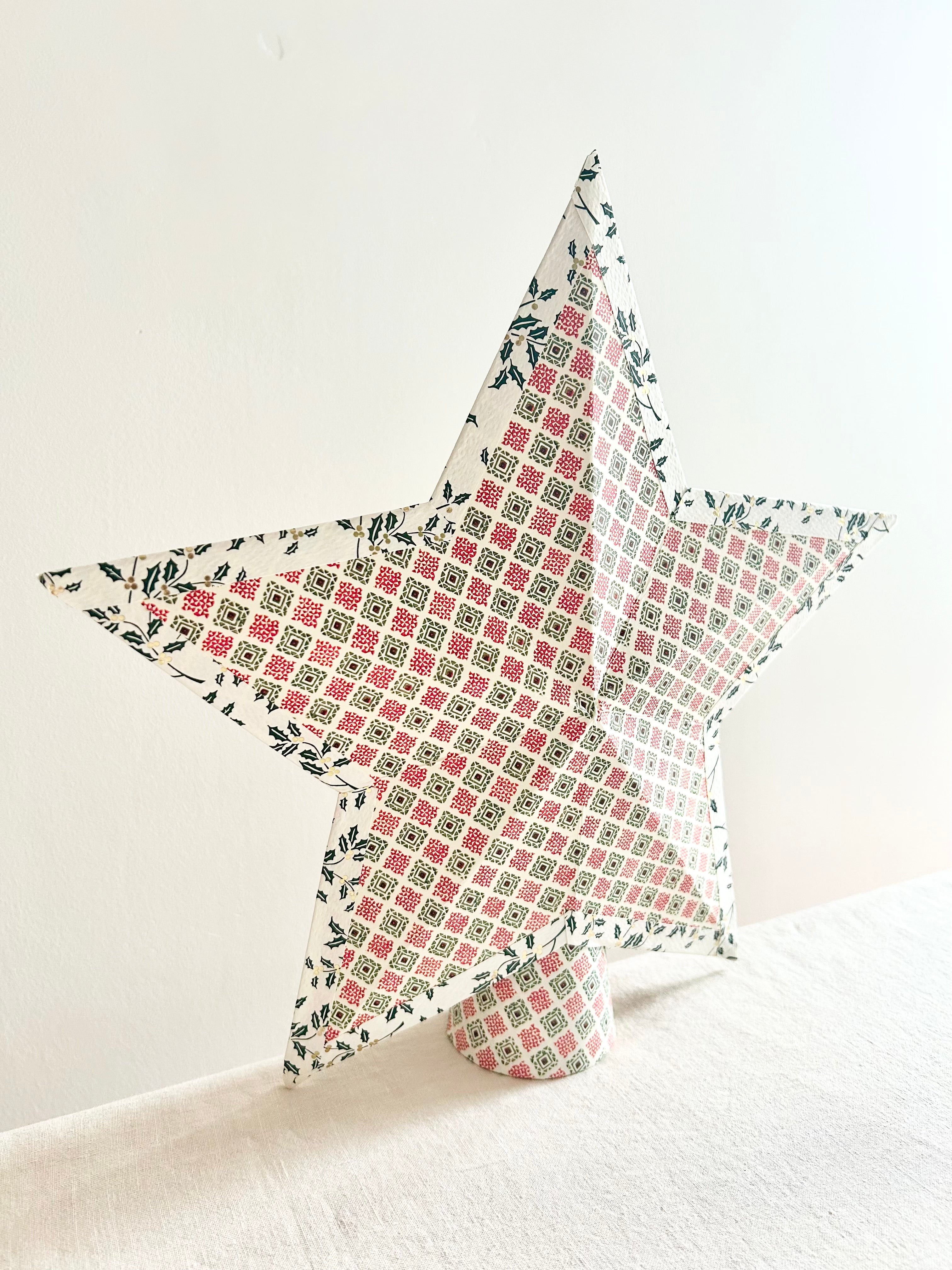 Folk Tree-Topper - 14" - Checks