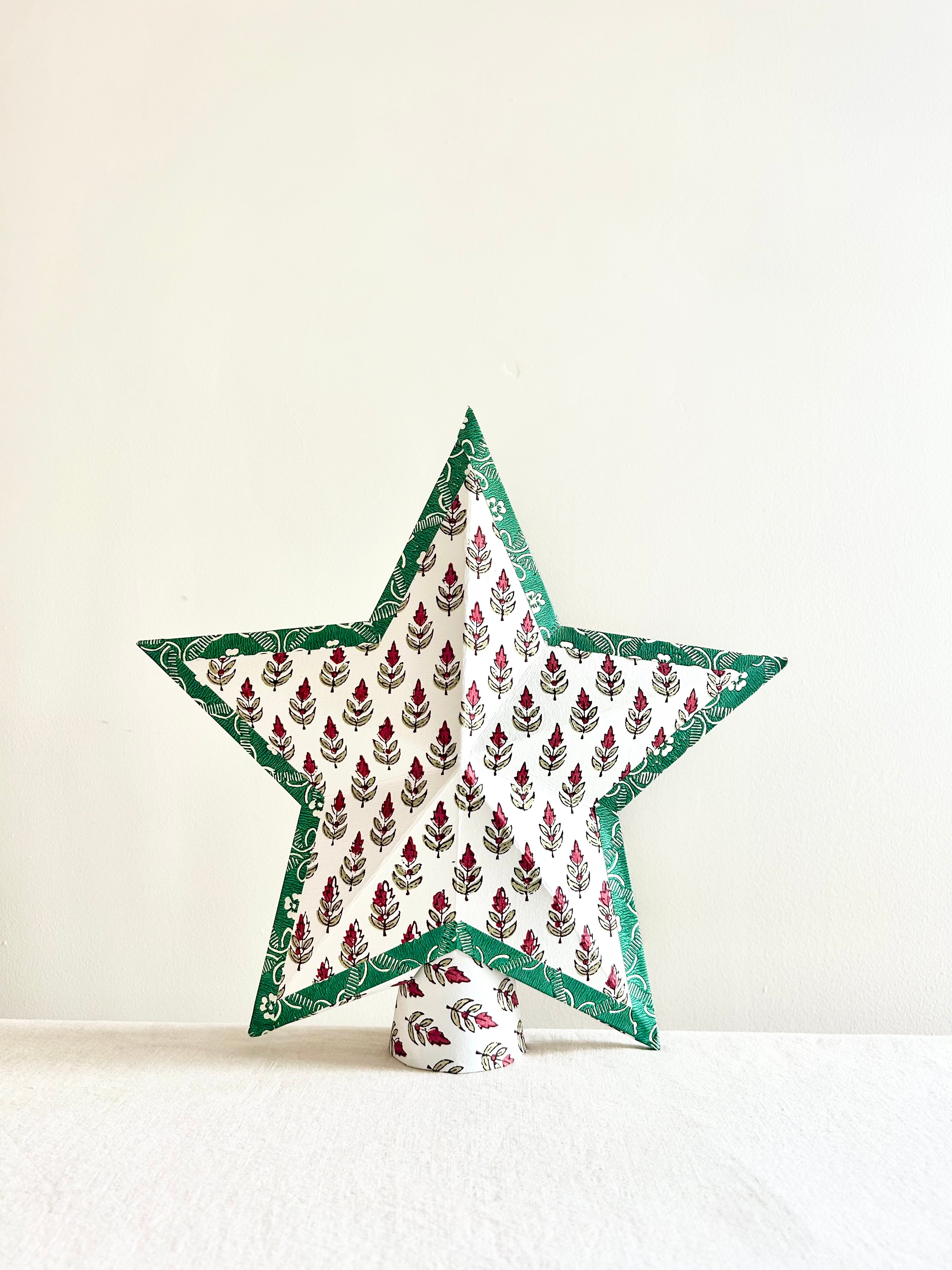 Folk Tree-Topper - 14" - Hyacinth Red