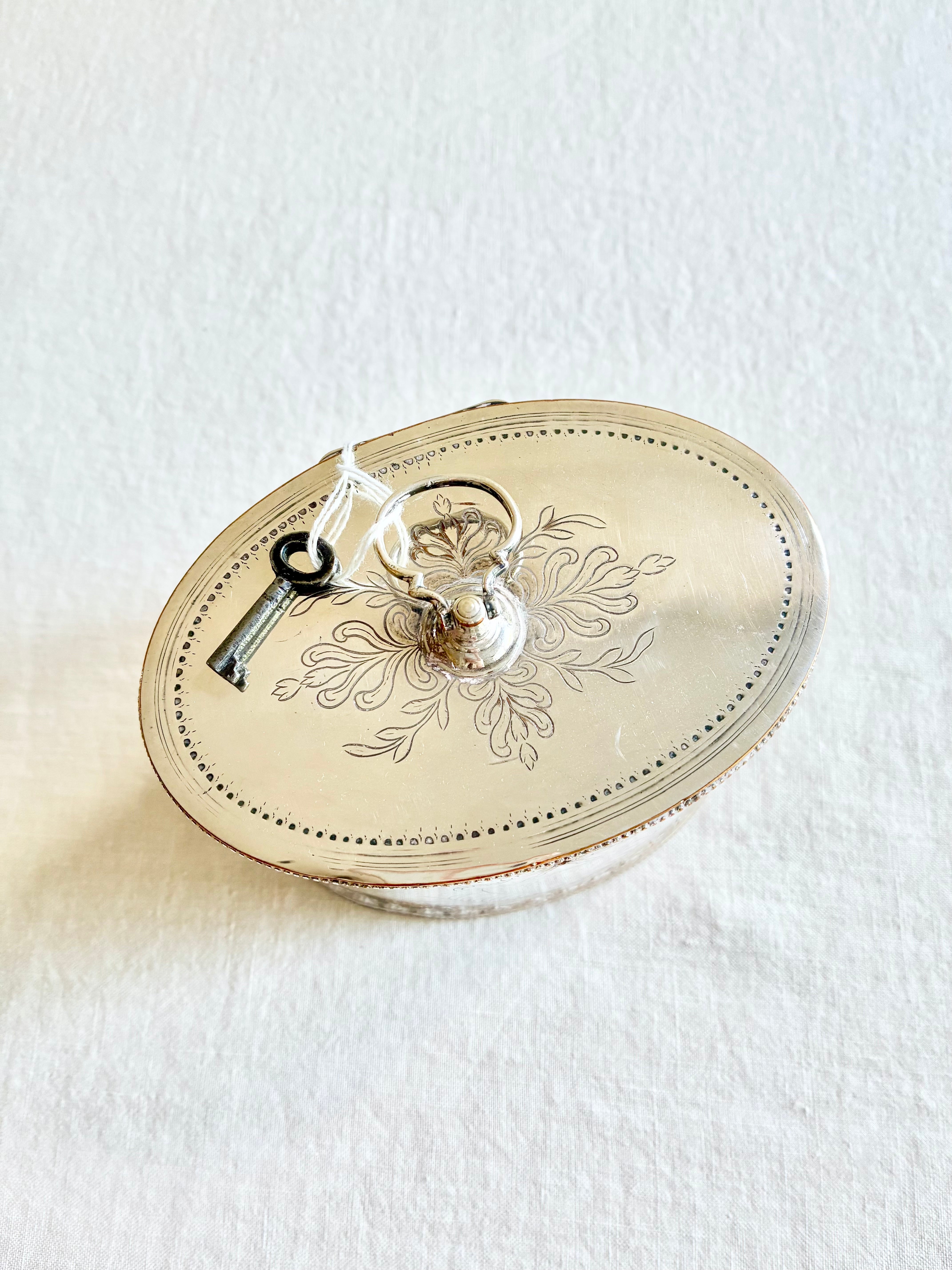 Historic Silverplate Tea Caddy